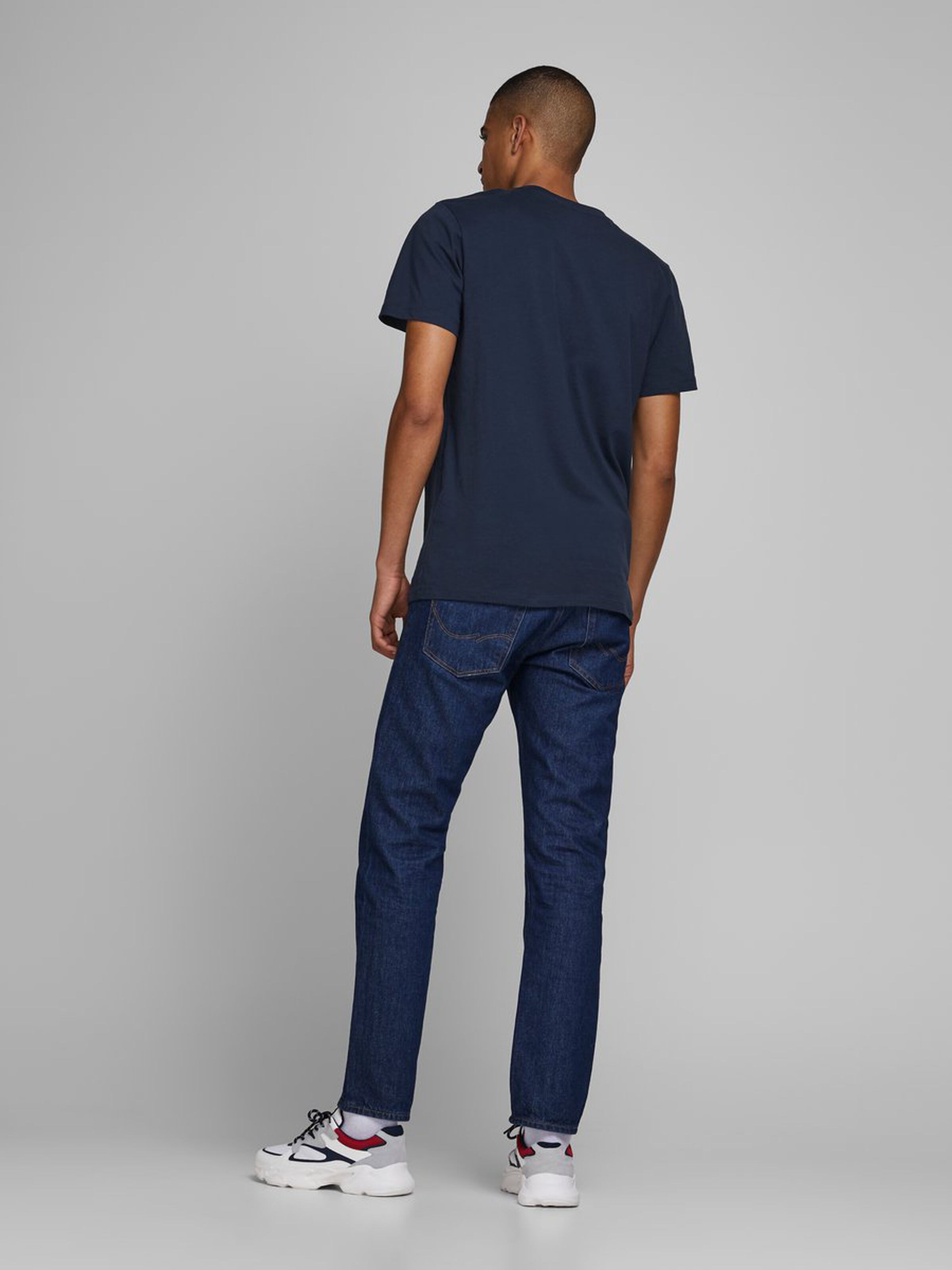 Jack Jones Erkek T-Shirt 12173024 Navy Blazer