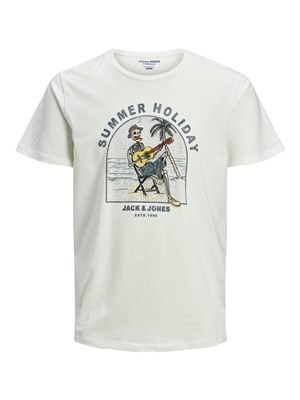 Jack Jones Erkek T-Shirt 12173024 Cloud Dancer