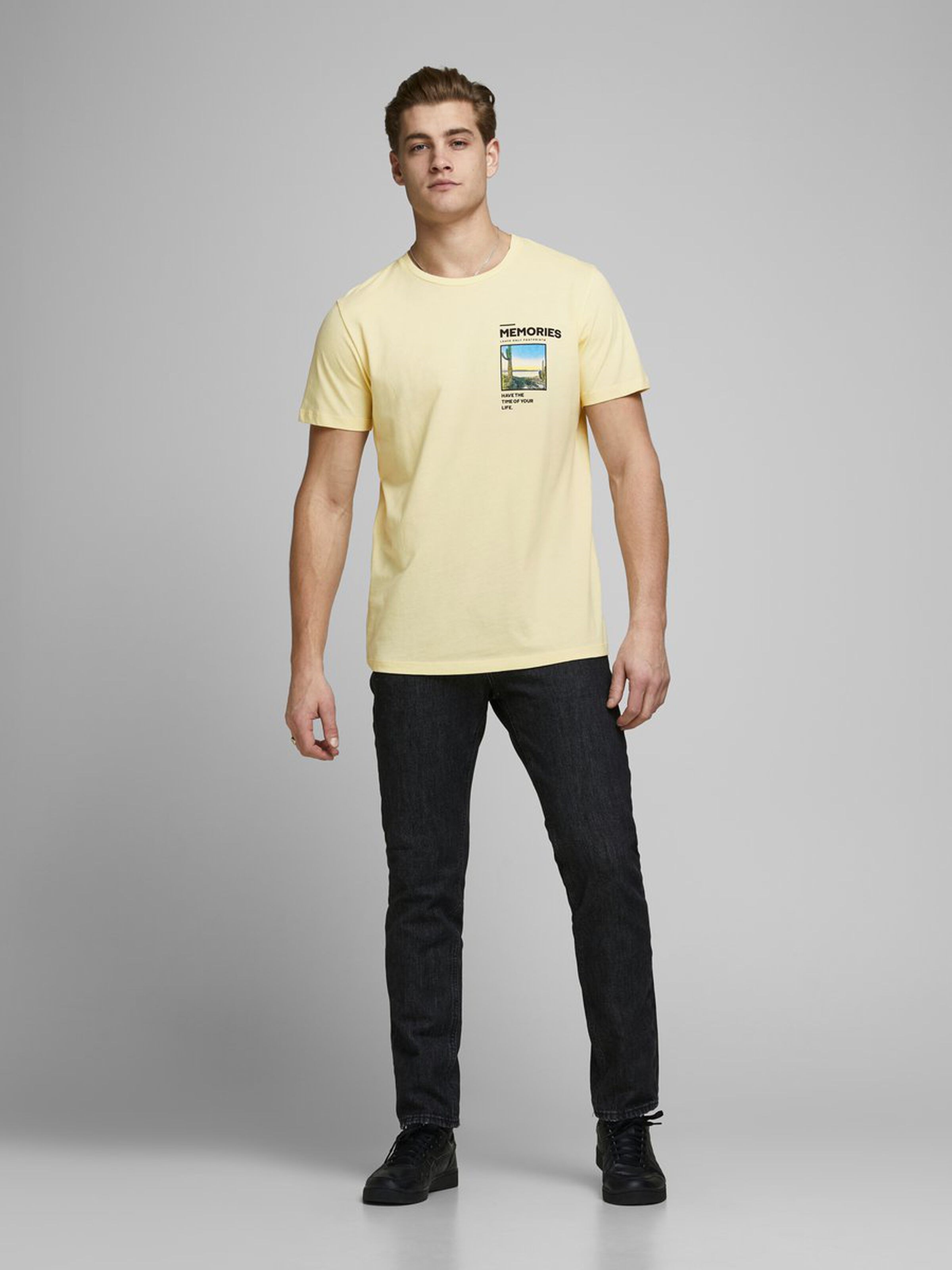 Jack Jones Erkek T-Shirt 12173033 Flan