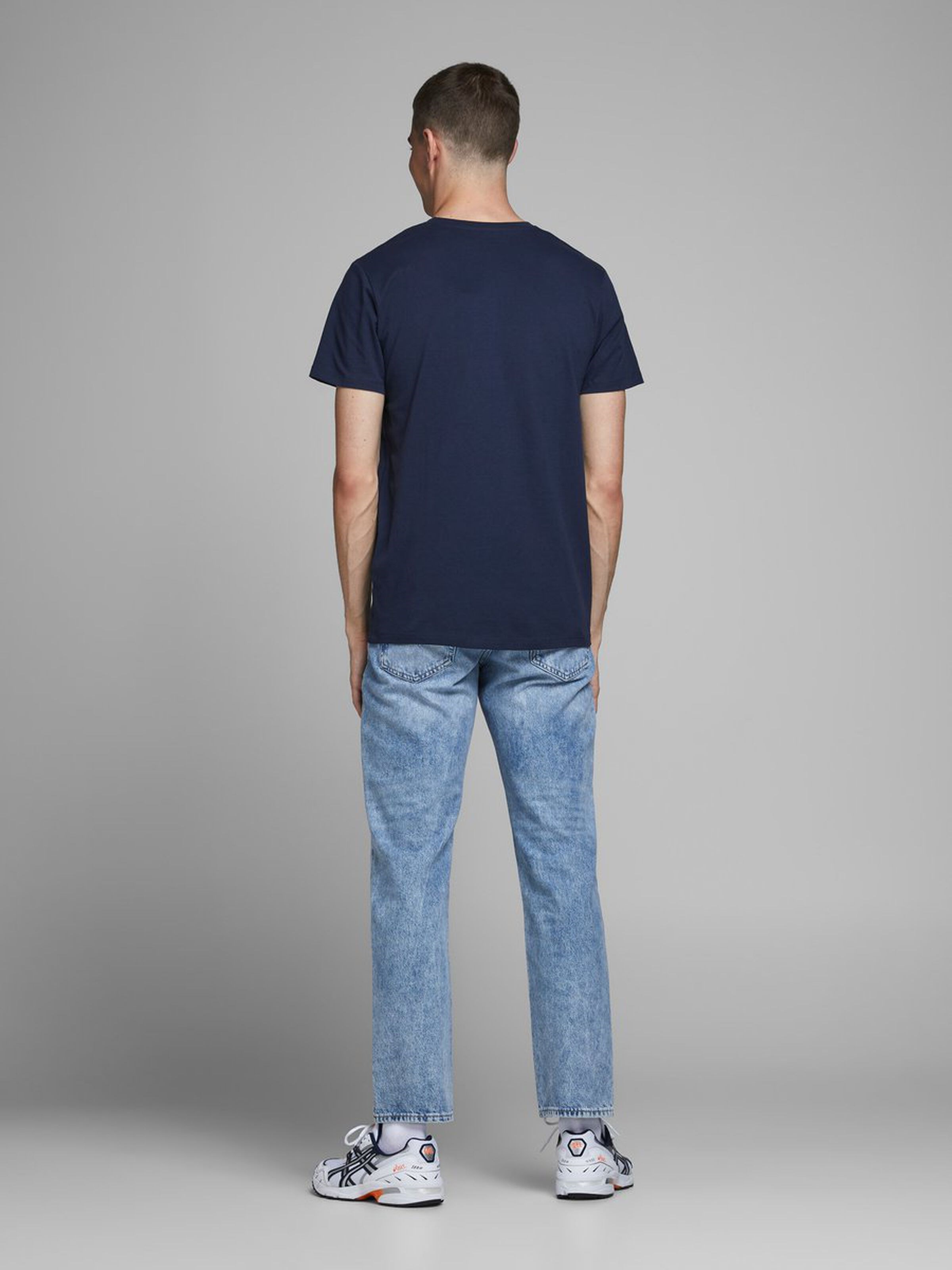 Jack Jones Erkek T-Shirt 12173033 Navy Blazer