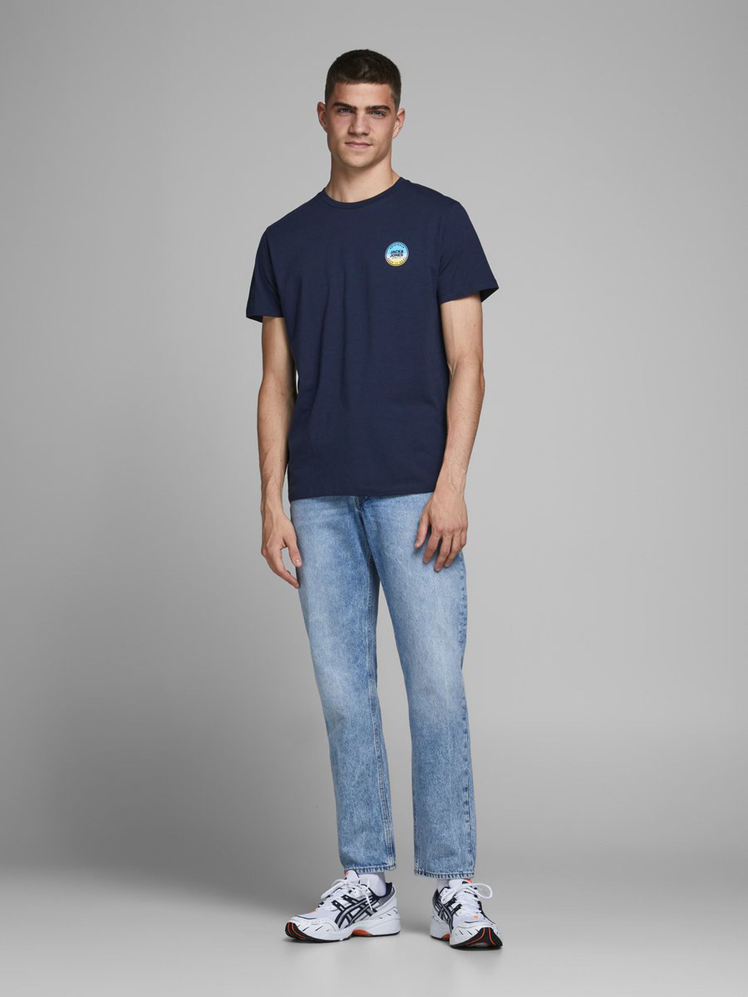 Jack Jones Erkek T-Shirt 12173033 Navy Blazer