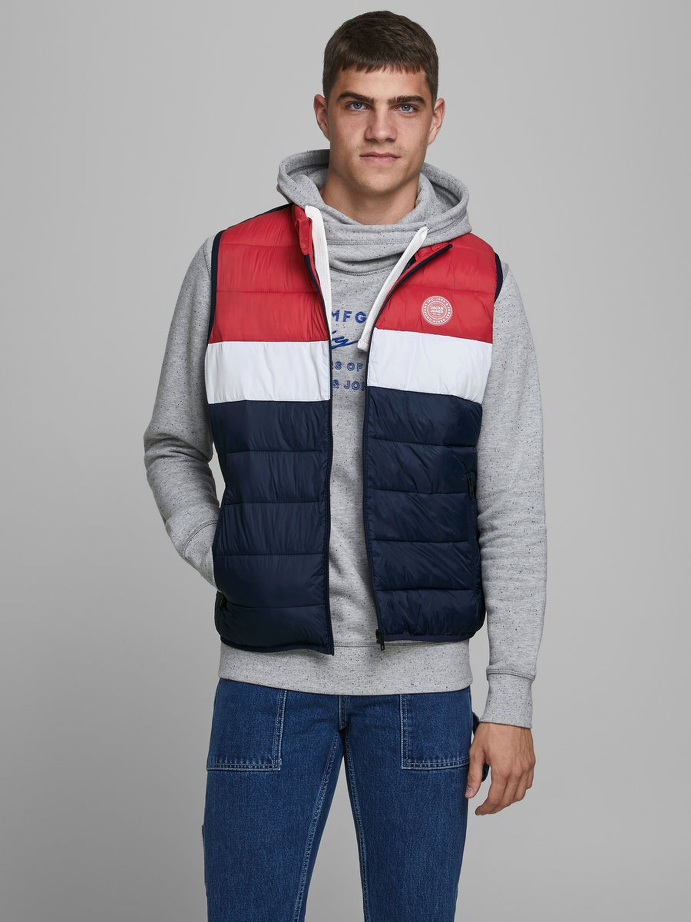 Jack Jones Erkek Yelek 12173754 Tango Red
