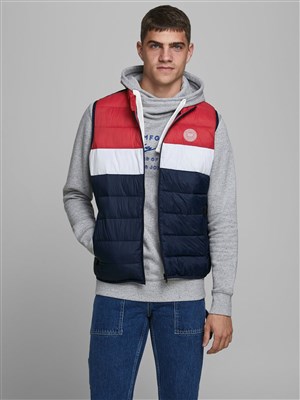 Jack Jones Erkek Yelek 12173754 Tango Red