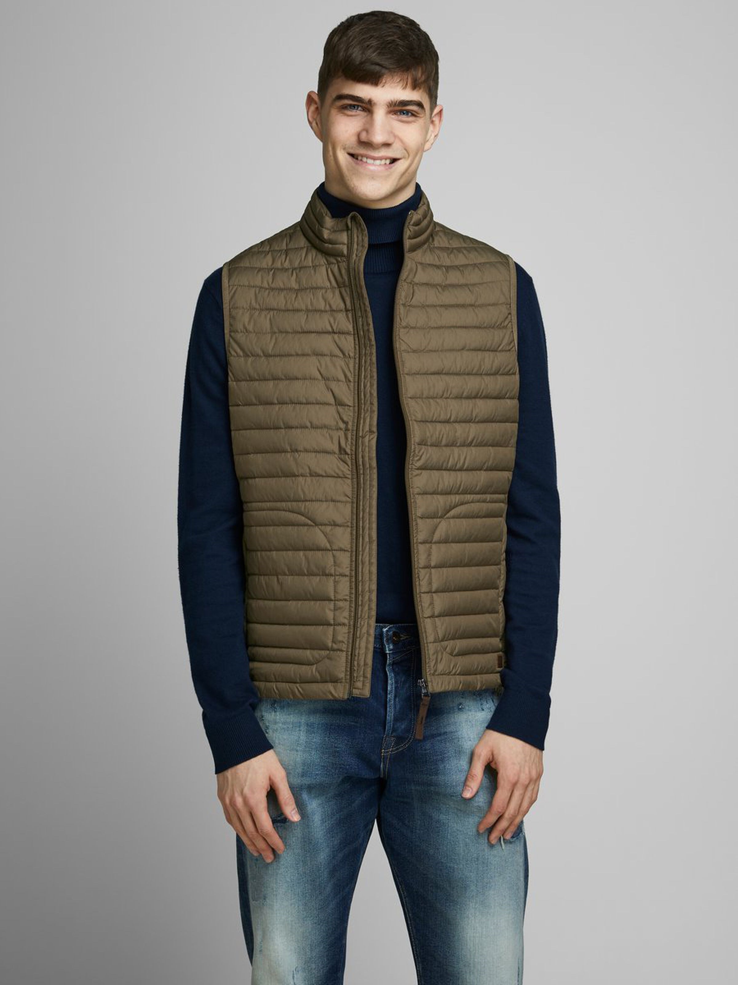 Jack Jones Erkek Yelek 12173814 Dark Earth