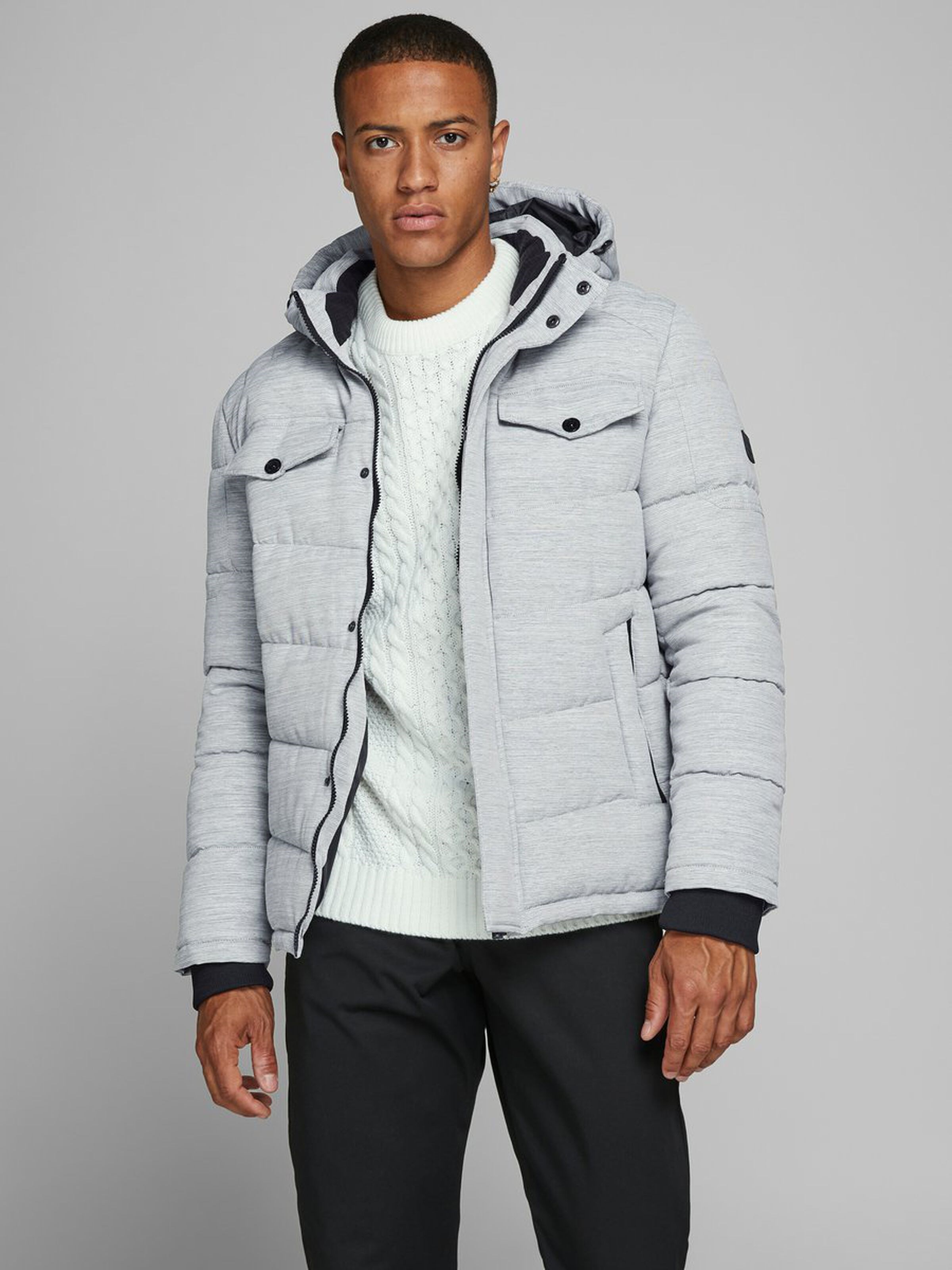 Jack Jones Erkek Mont 12173872 Light Grey Melange
