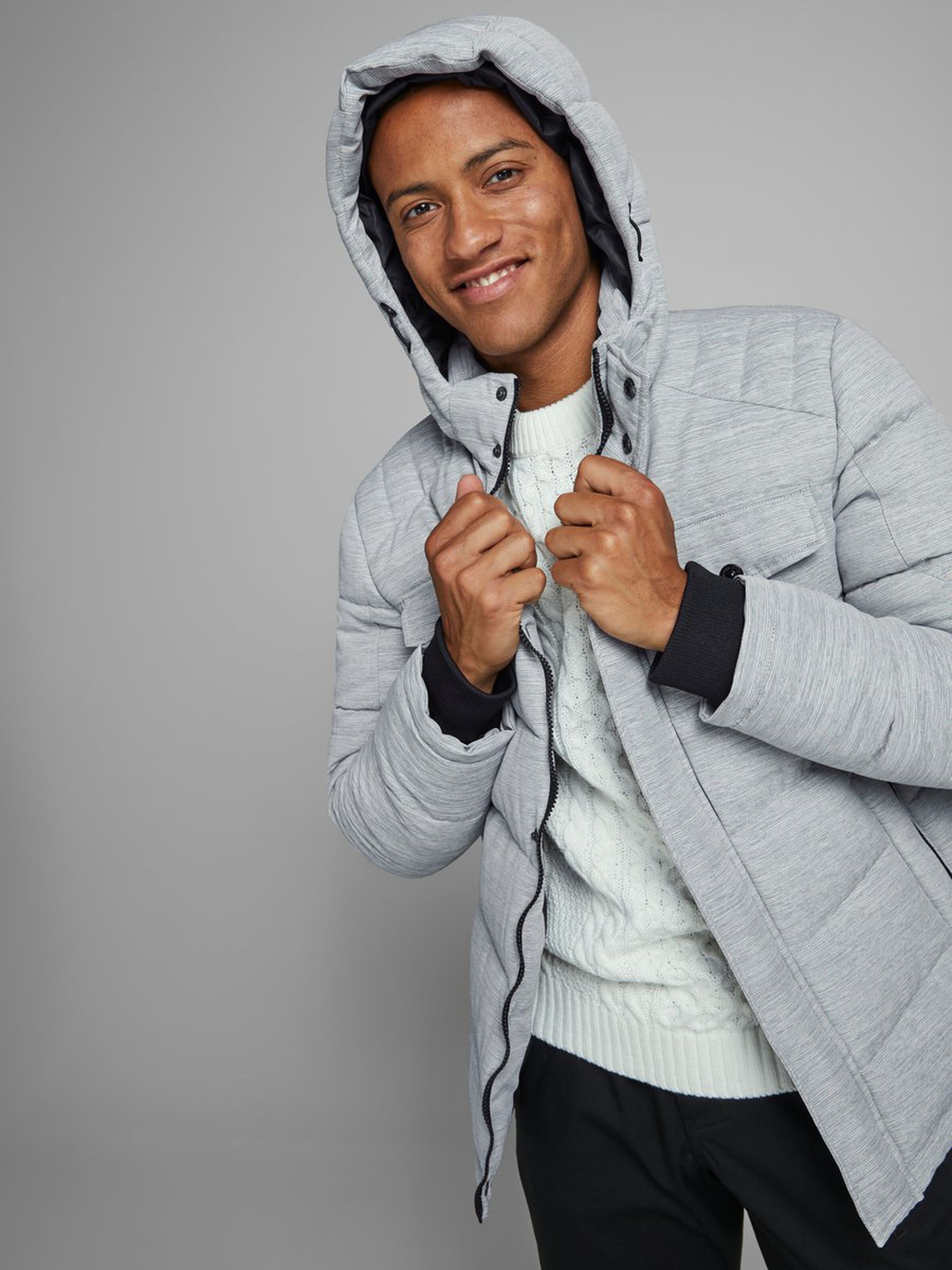 Jack Jones Erkek Mont 12173872 Light Grey Melange