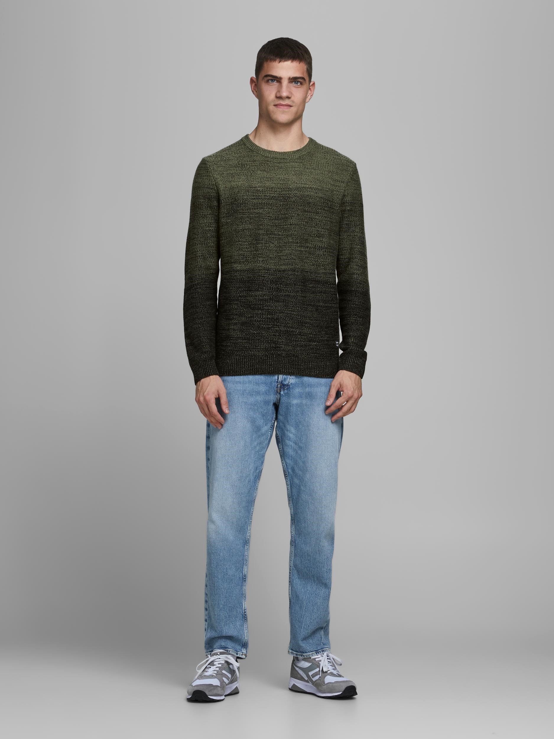 Jack Jones Erkek Kazak 12173972 Olive Night