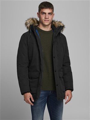 Jack Jones Erkek Parka 12174383 Black