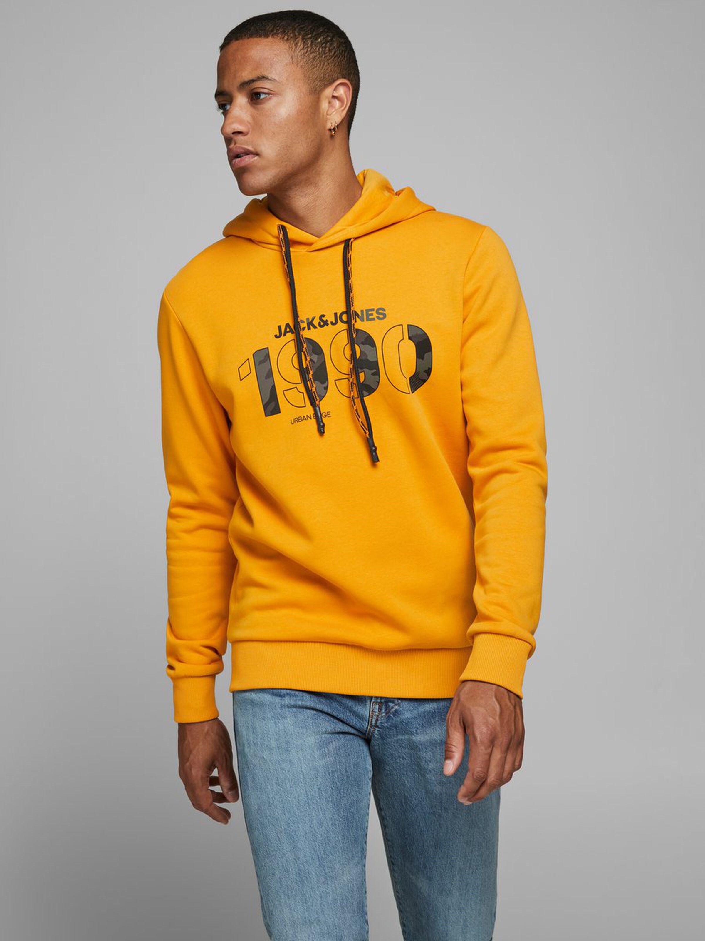 Jack Jones Erkek S-Shirt 12175303 Golden Orange