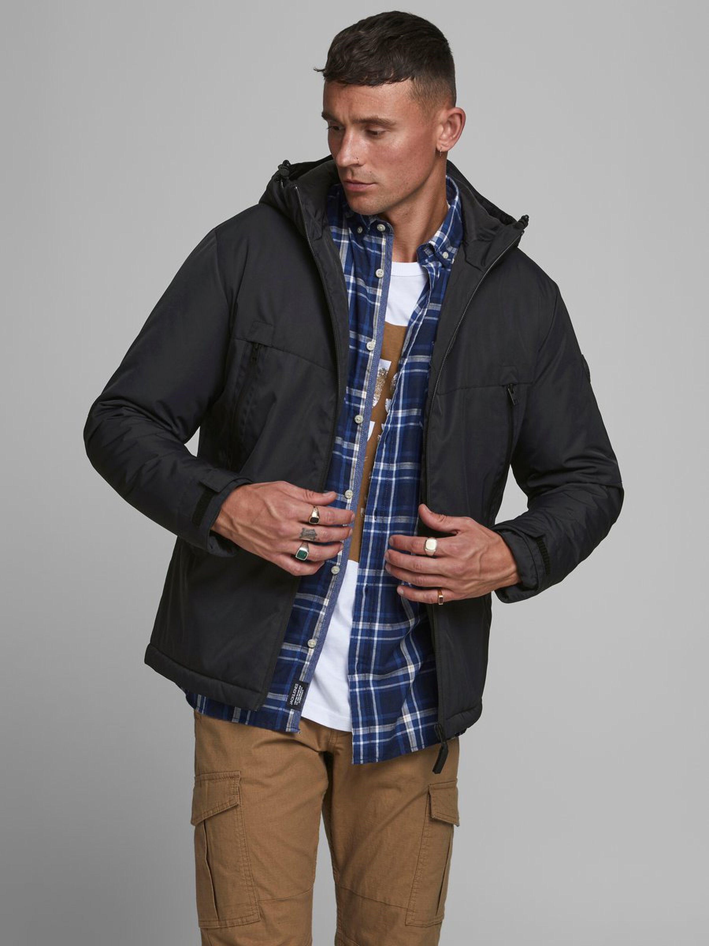 Jack Jones Erkek Mont 12175547 Black