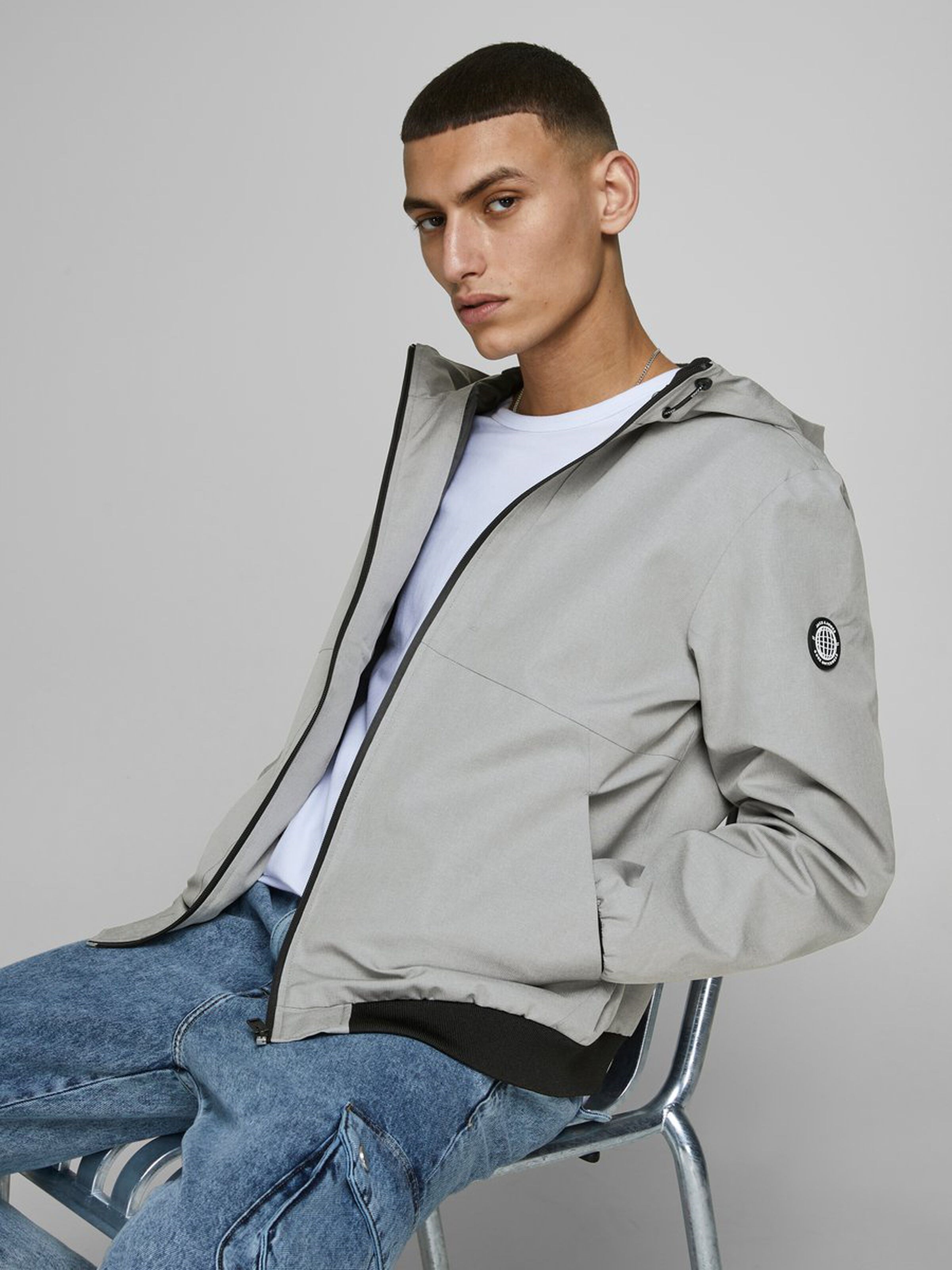 Jack Jones Erkek Ceket 12175791 Light Grey Melange
