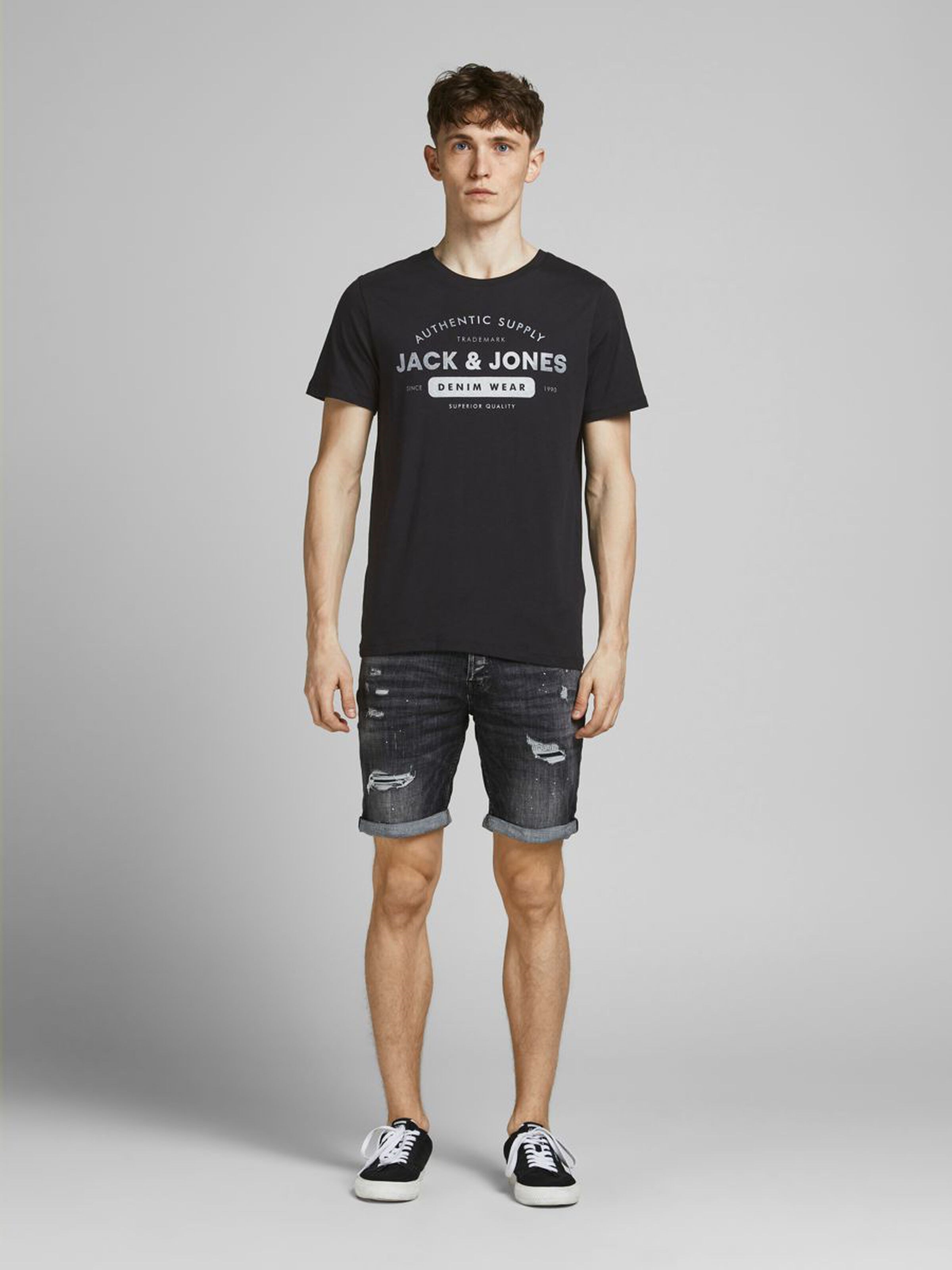 Jack Jones Erkek T-Shirt 12177533 Black
