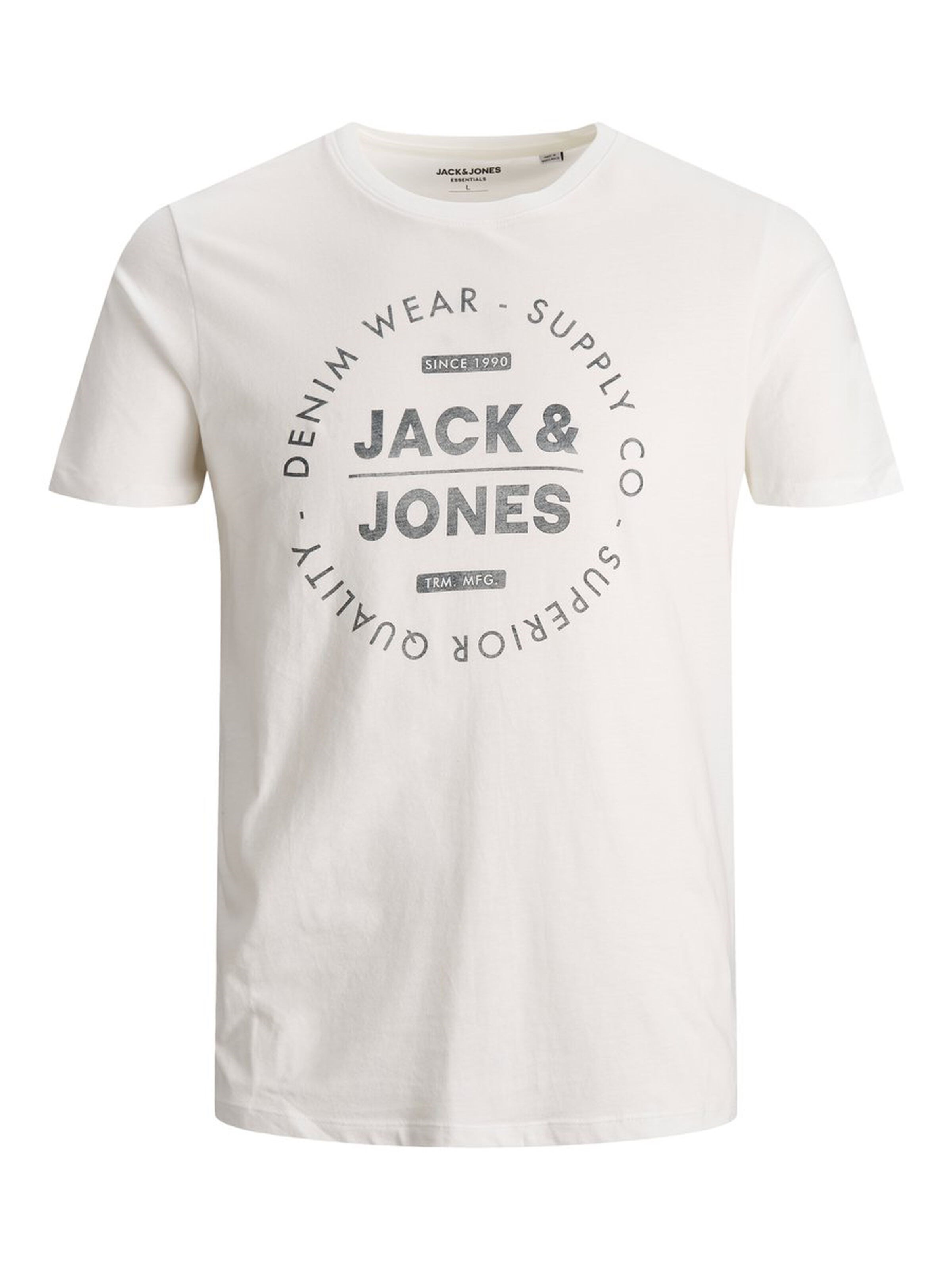 Jack Jones Erkek T-Shirt 12177533 Cloud Dancer