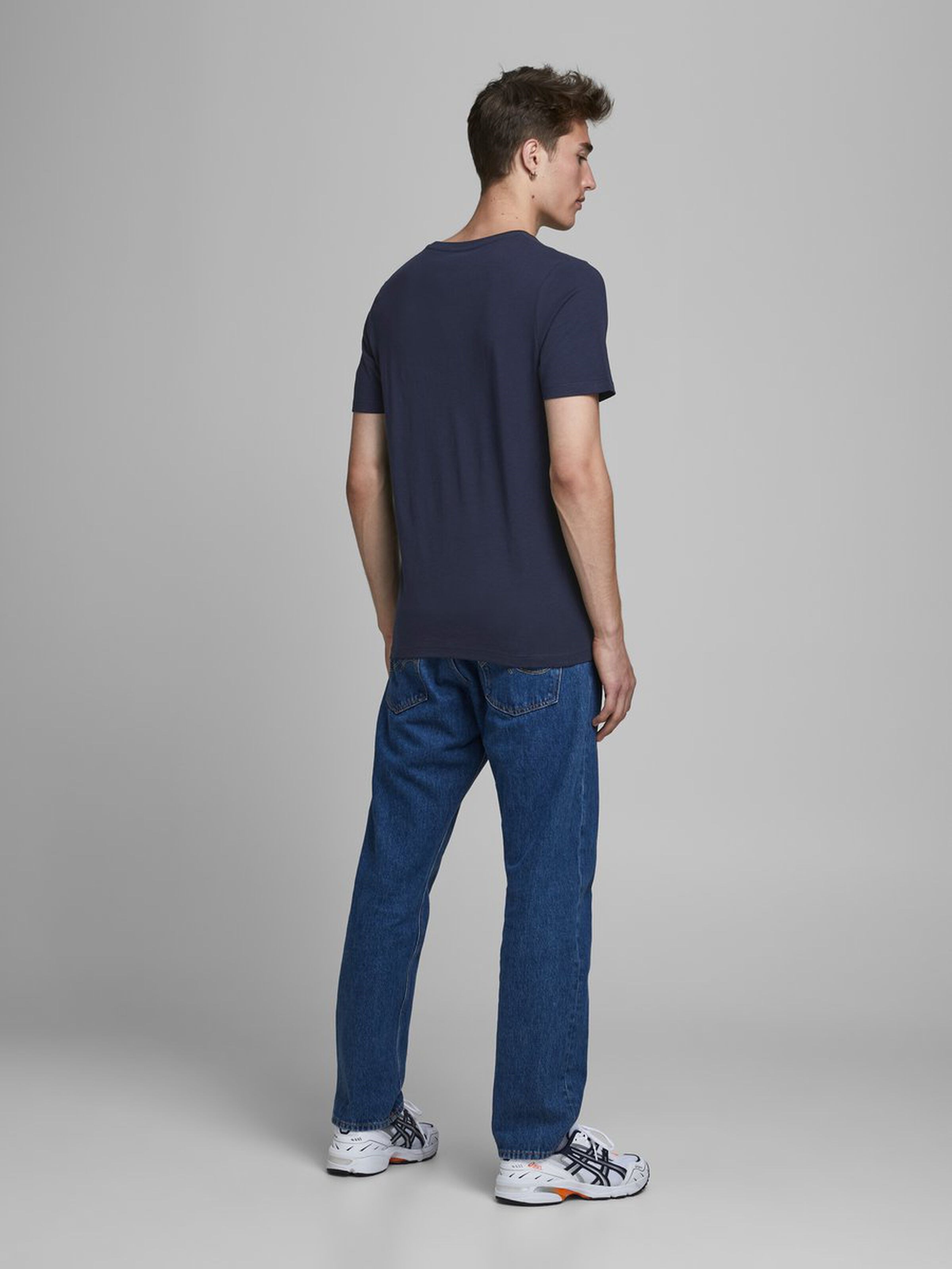 Jack Jones Erkek T-Shirt 12177533 Navy Blazer