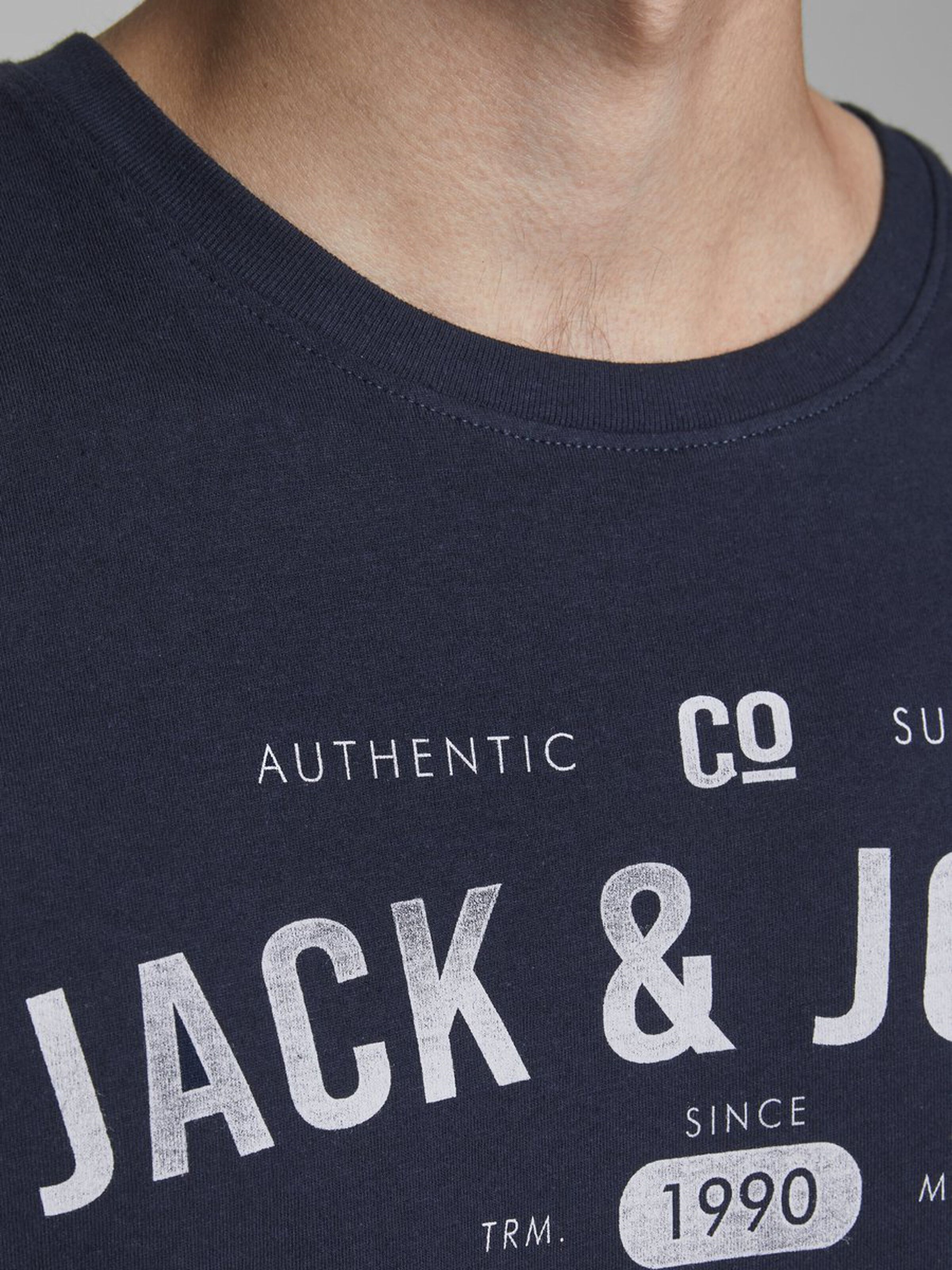 Jack Jones Erkek T-Shirt 12177533 Navy Blazer