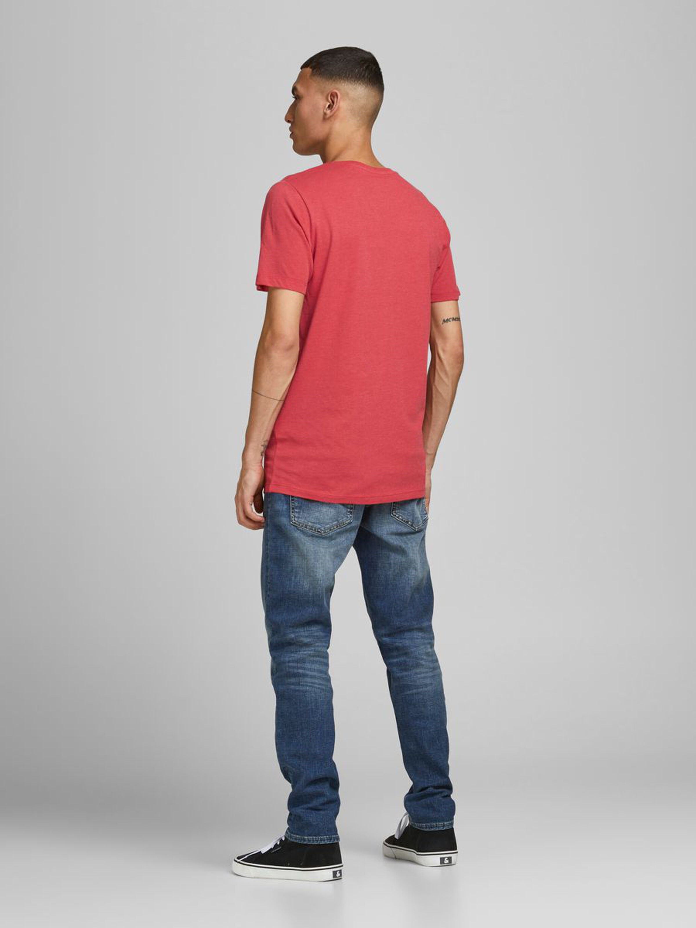 Jack Jones Erkek T-Shirt 12177533 True Red