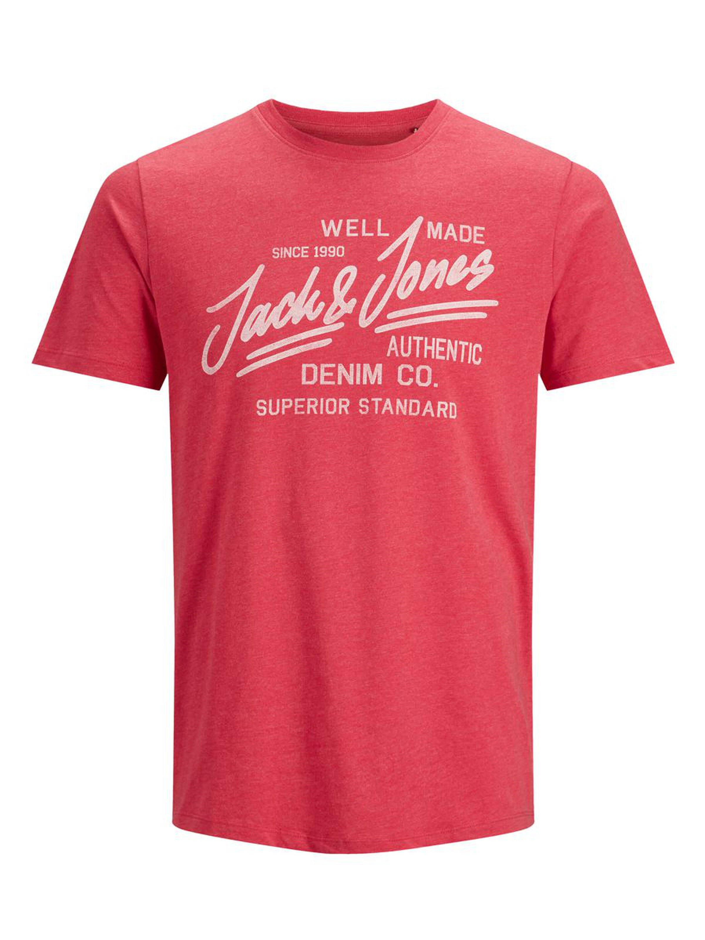 Jack Jones Erkek T-Shirt 12177533 True Red