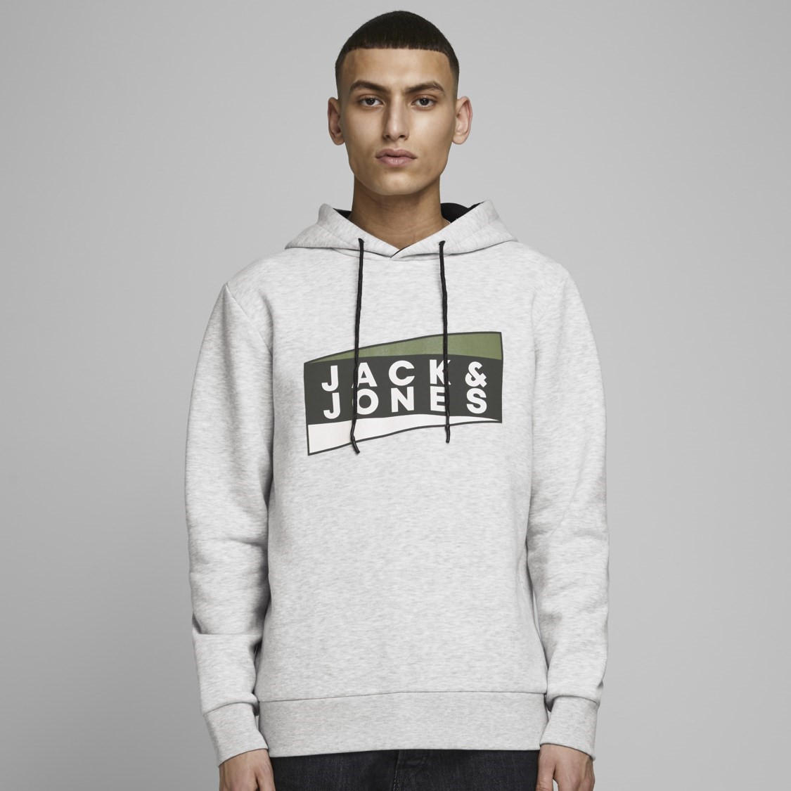 Jack Jones Erkek S-Shirt 12177950 Light Grey Melange