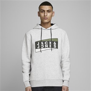 Jack Jones Erkek S-Shirt 12177950 Light Grey Melange