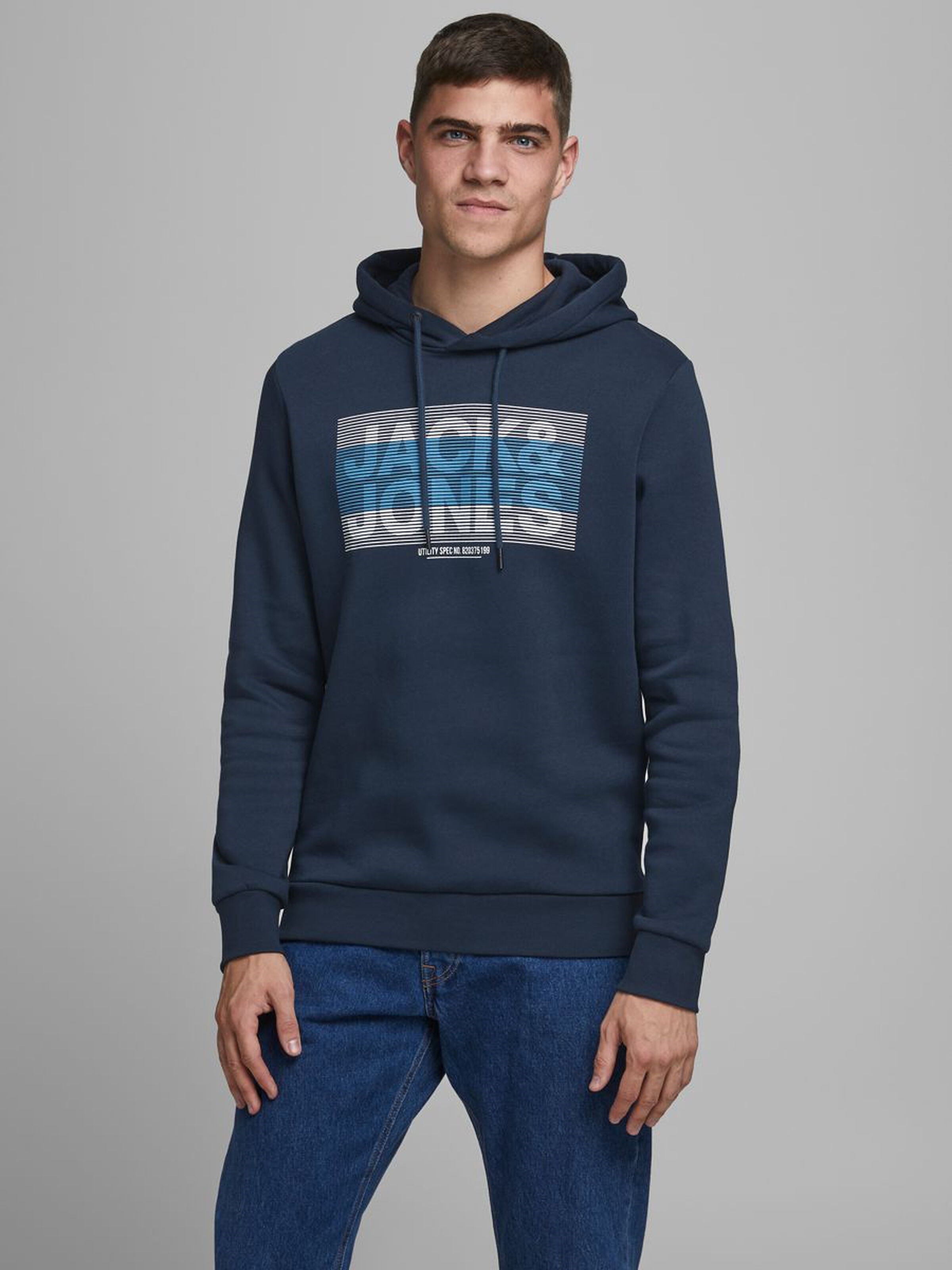Jack Jones Erkek S-Shirt 12178352 Navy Blazer