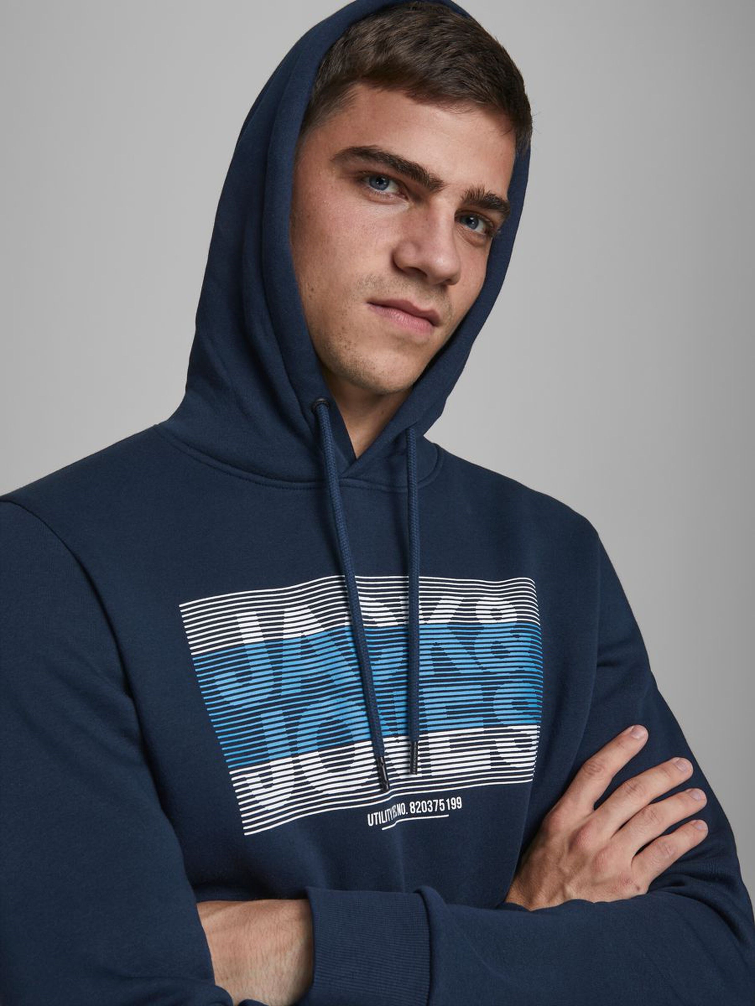 Jack Jones Erkek S-Shirt 12178352 Navy Blazer