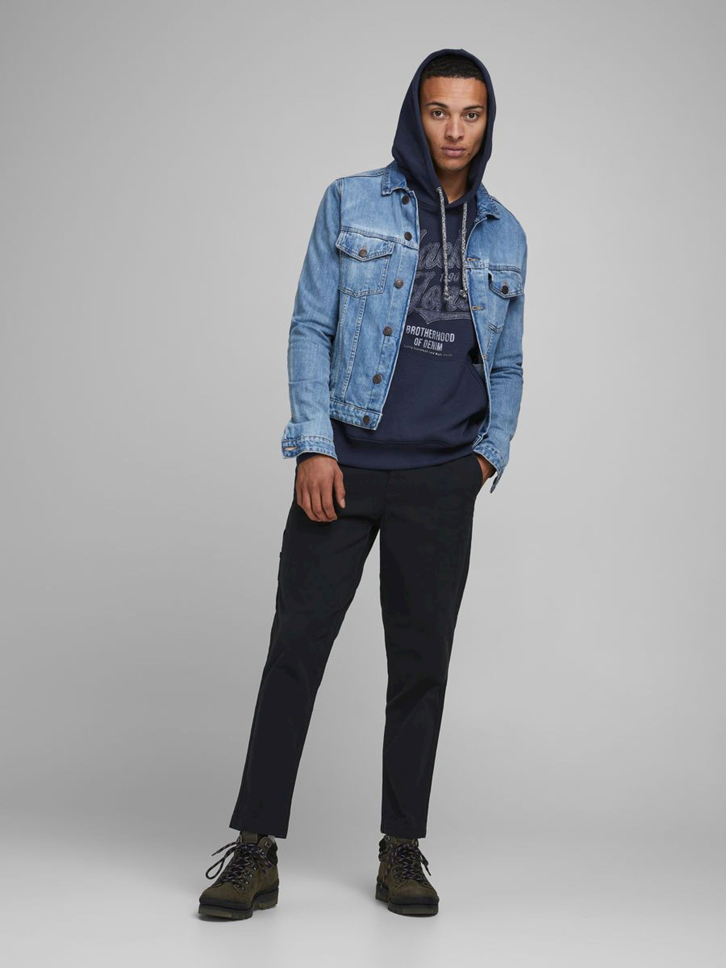 Jack Jones Erkek S-Shirt 12178449 Navy Blazer