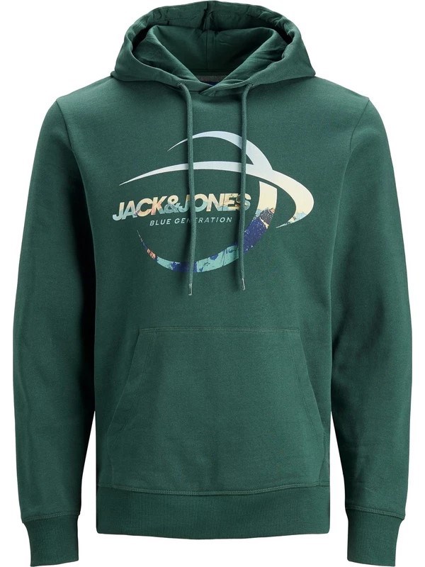 Jack Jones Erkek S-Shirt 12178519 Trekking Green