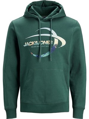 Jack Jones Erkek S-Shirt 12178519 Trekking Green