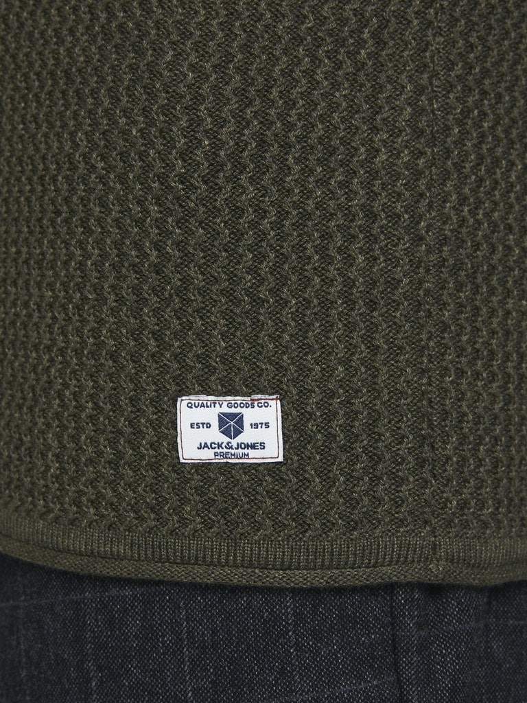 Jack Jones Erkek Kazak 12179861 Olive Night