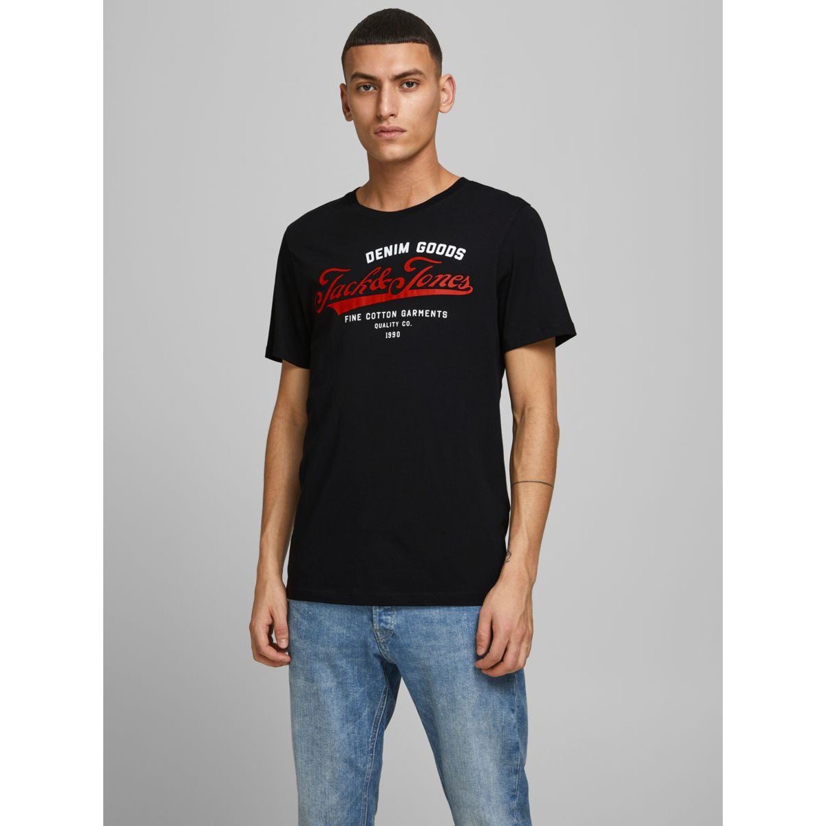 Jack Jones Erkek T-Shirt 12180867 Black
