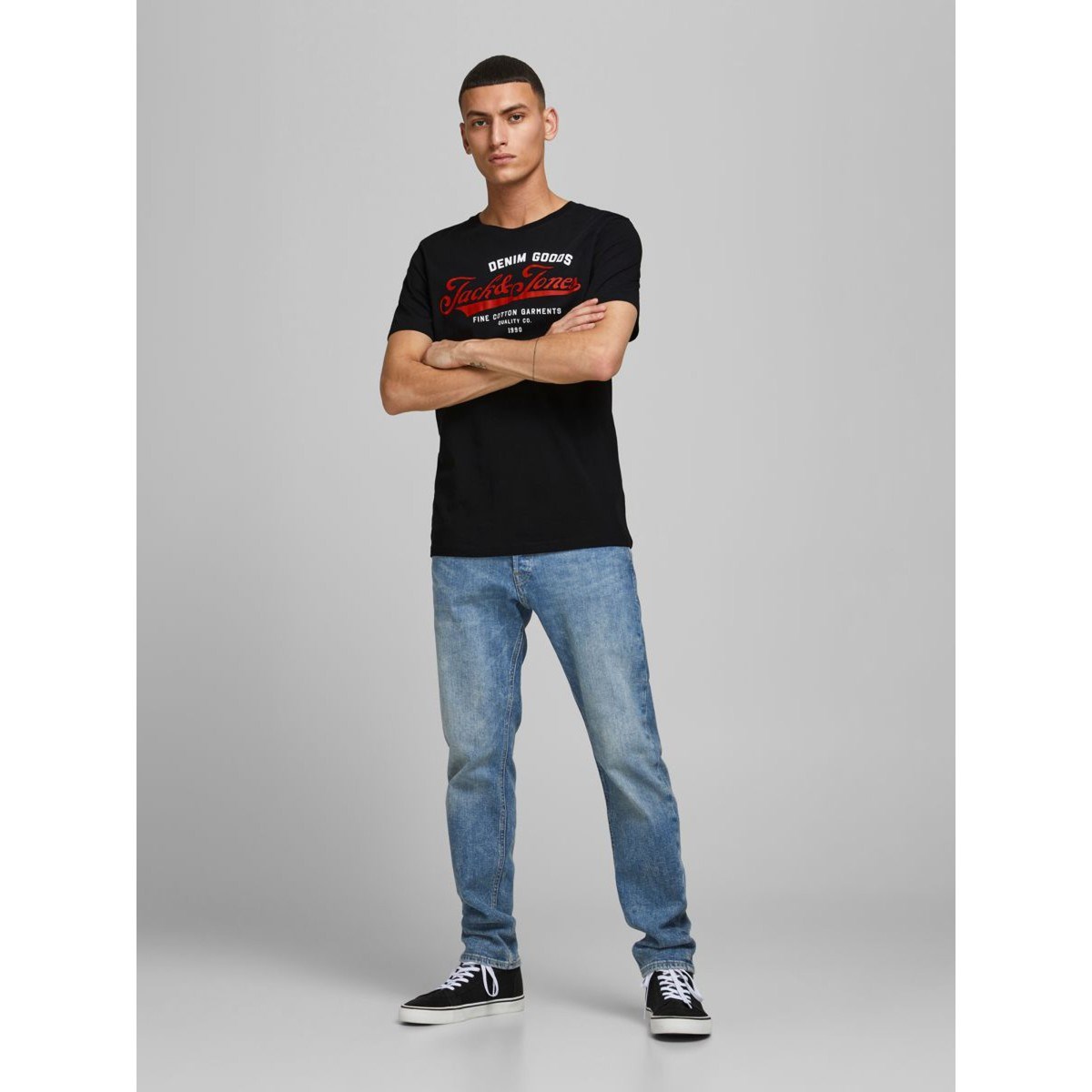 Jack Jones Erkek T-Shirt 12180867 Black