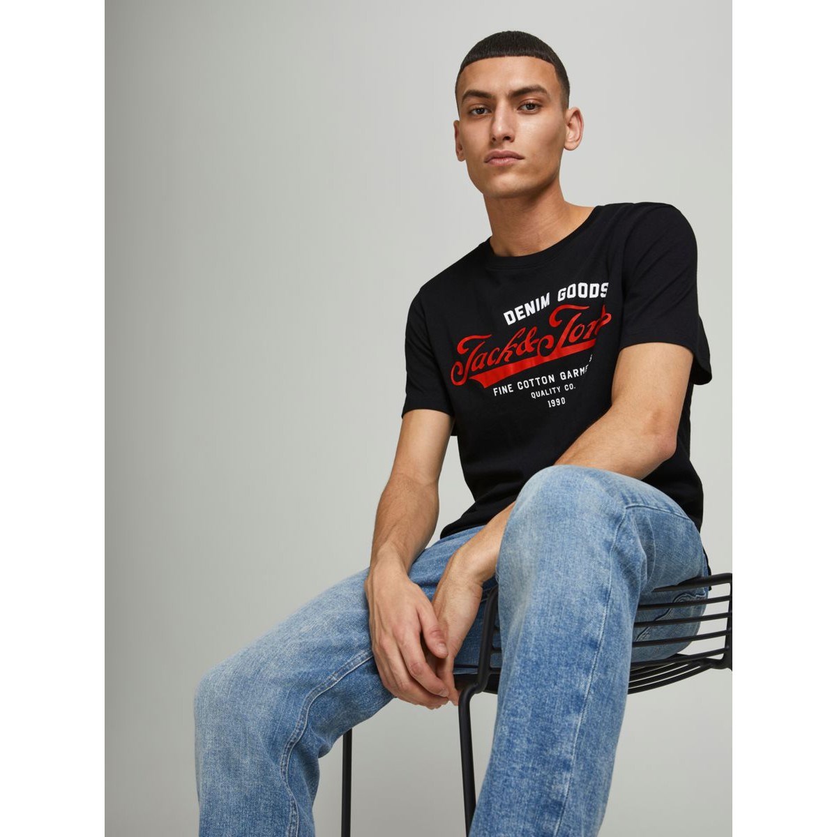 Jack Jones Erkek T-Shirt 12180867 Black