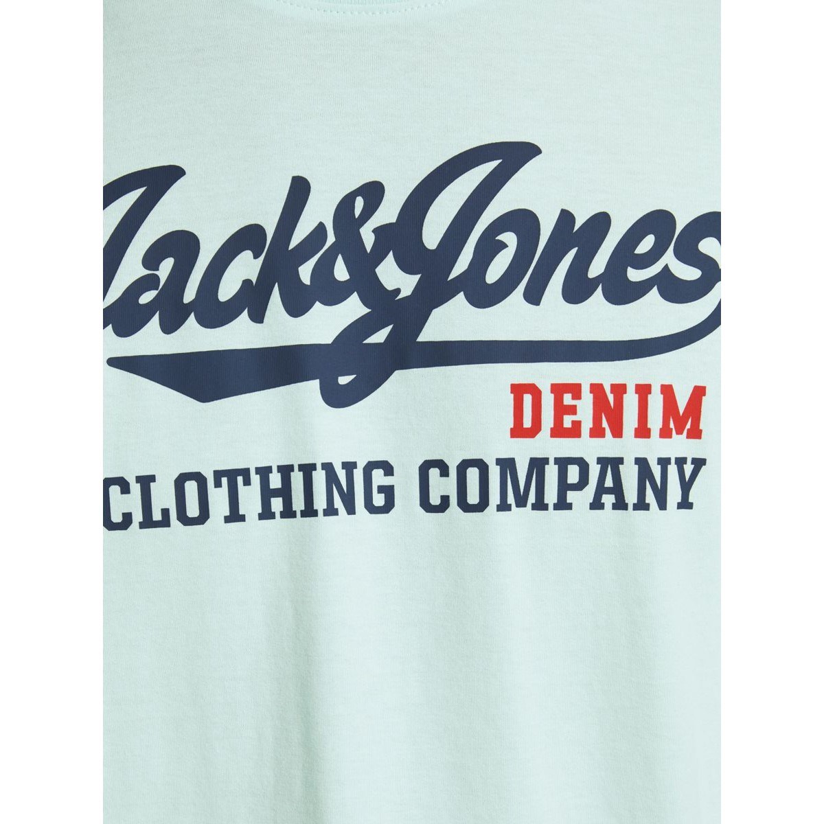 Jack Jones Erkek T-Shirt 12180867 Bleached Aqua