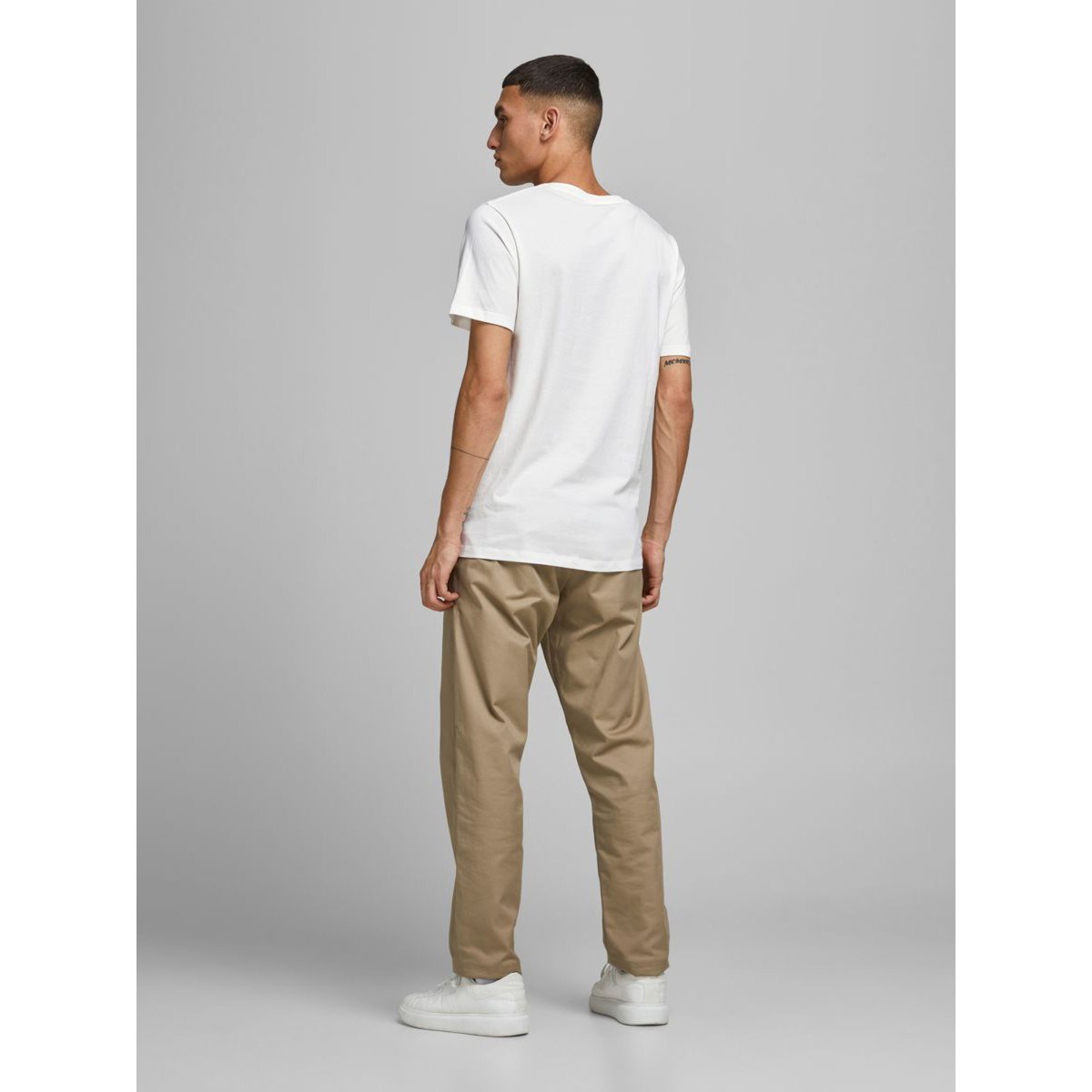 Jack Jones Erkek T-Shirt 12180867 Cloud Dancer