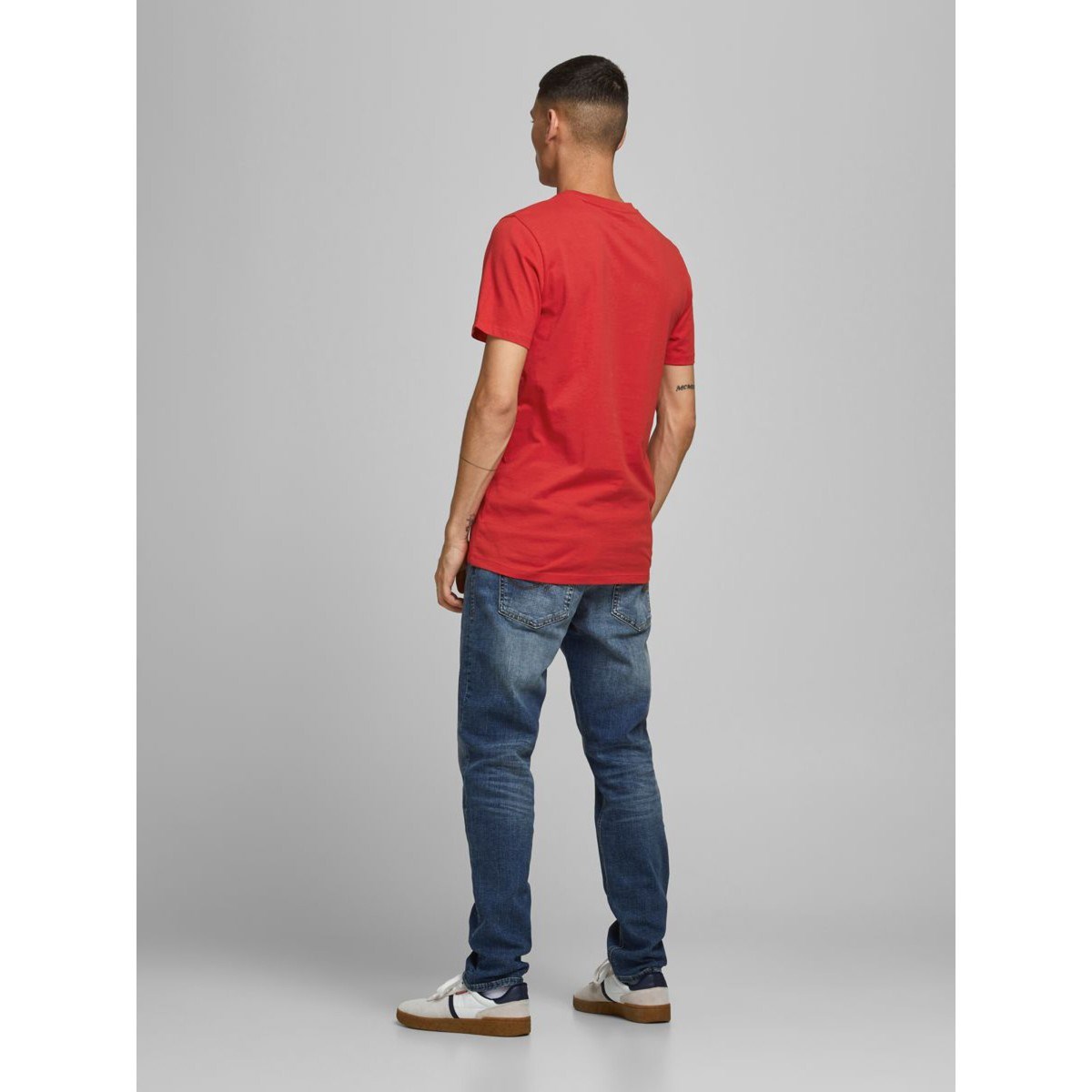 Jack Jones Erkek T-Shirt 12180867 True Red