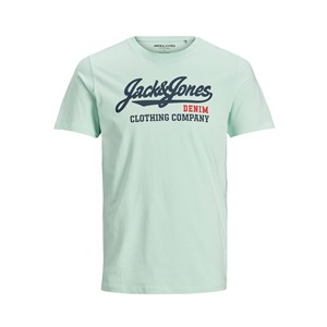 Jack Jones Erkek T-Shirt 12180867 Bleached Aqua