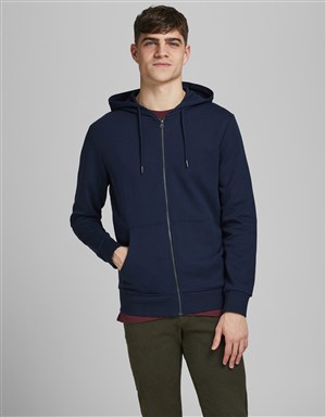 Jack Jones Erkek S-Shirt 12181901 Navy Blazer