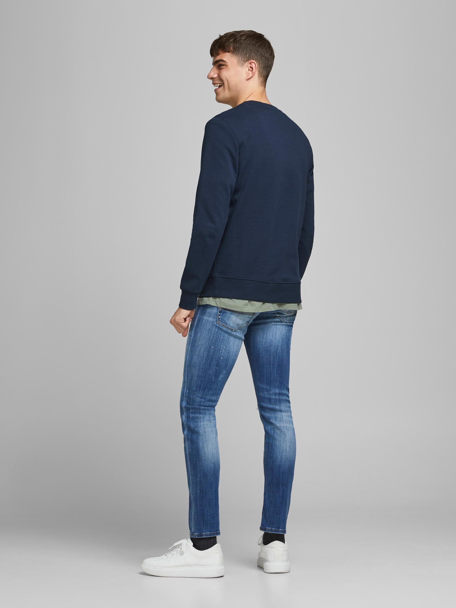 Jack Jones Erkek S-Shirt 12181903 Navy Blazer