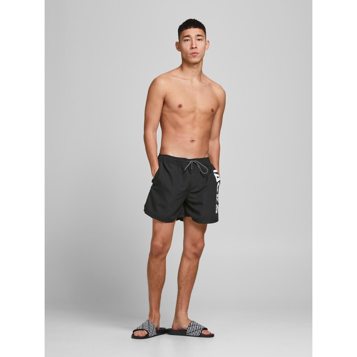 Jack Jones Erkek Deniz Şortu 12183806 Black