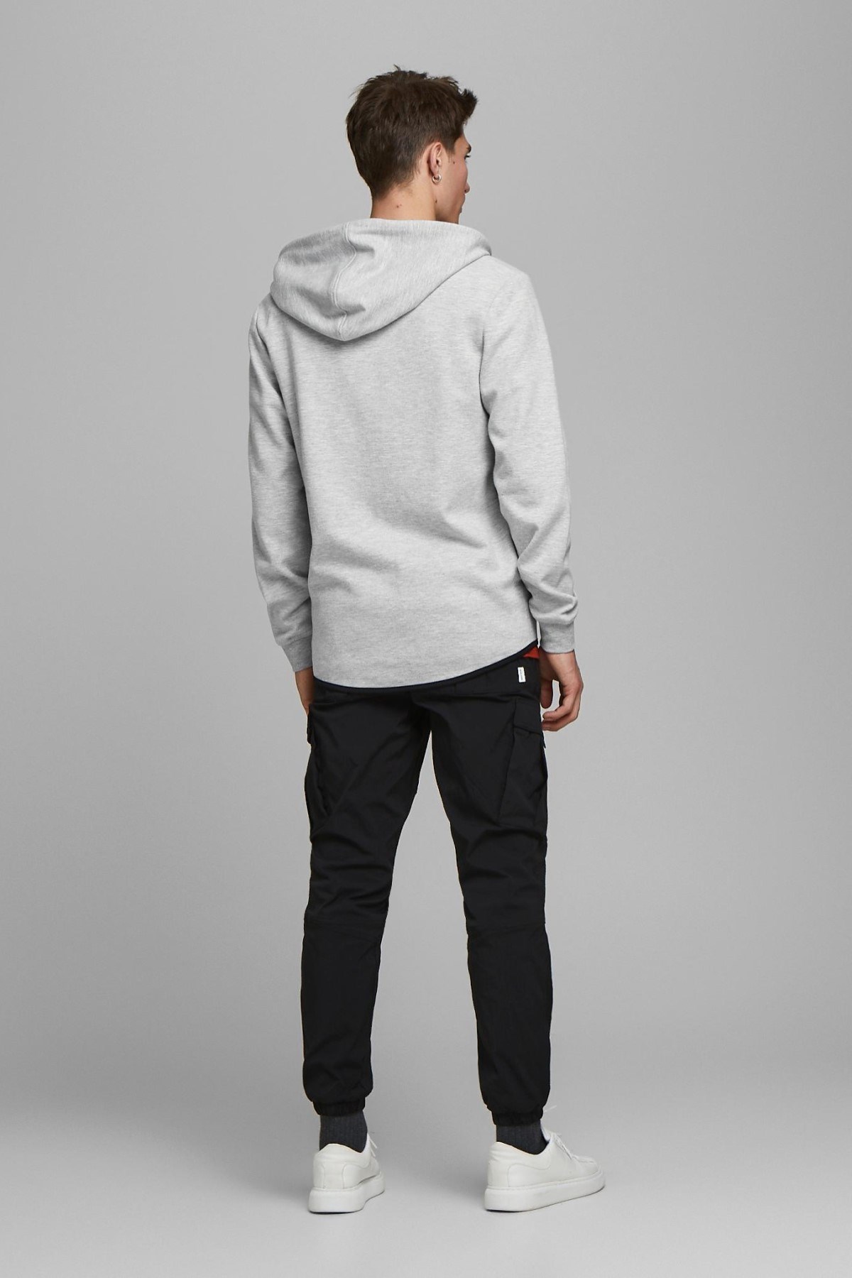 Jack Jones Erkek S-Shirt 12184879 Light Grey Melange