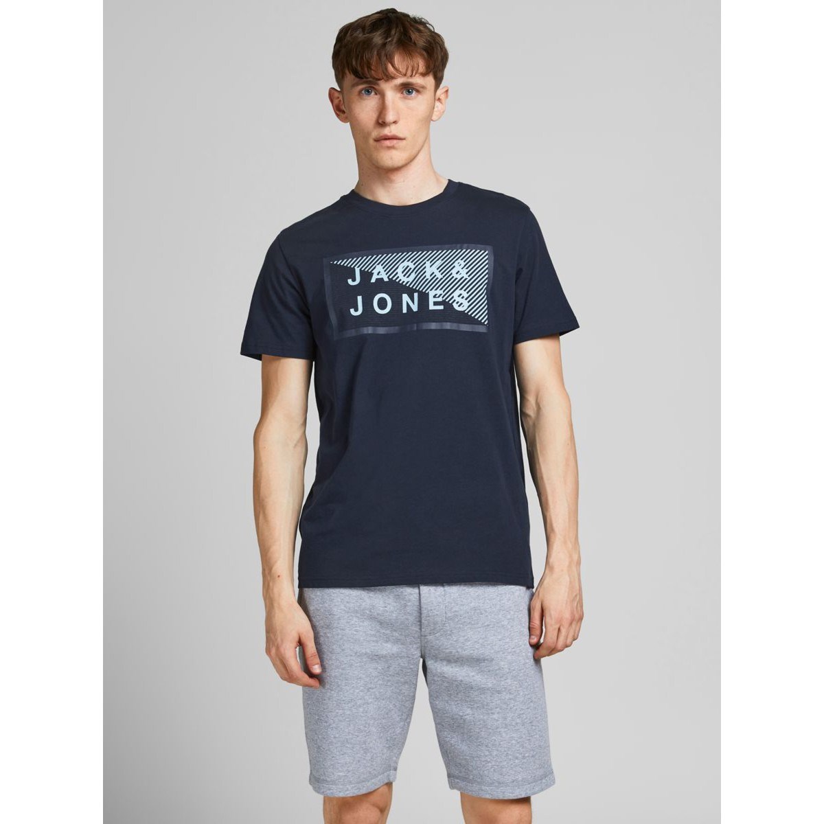 Jack Jones Erkek T-Shirt 12185035 Navy Blazer