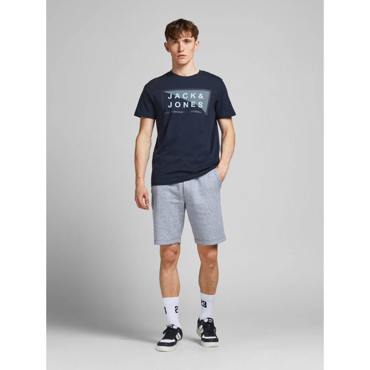 Jack Jones Erkek T-Shirt 12185035 Navy Blazer