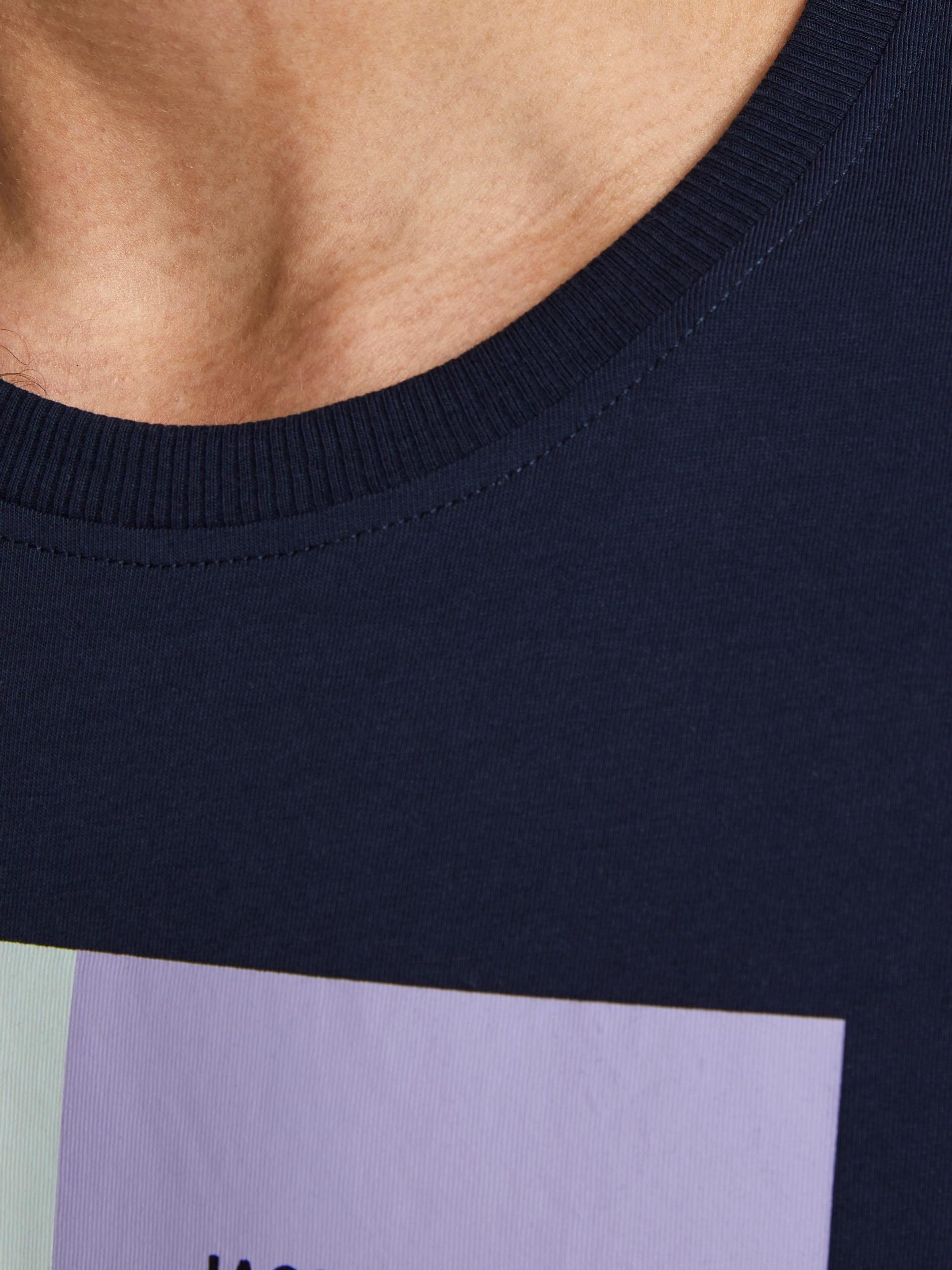 Jack Jones Erkek T-Shirt 12185595 Navy Blazer