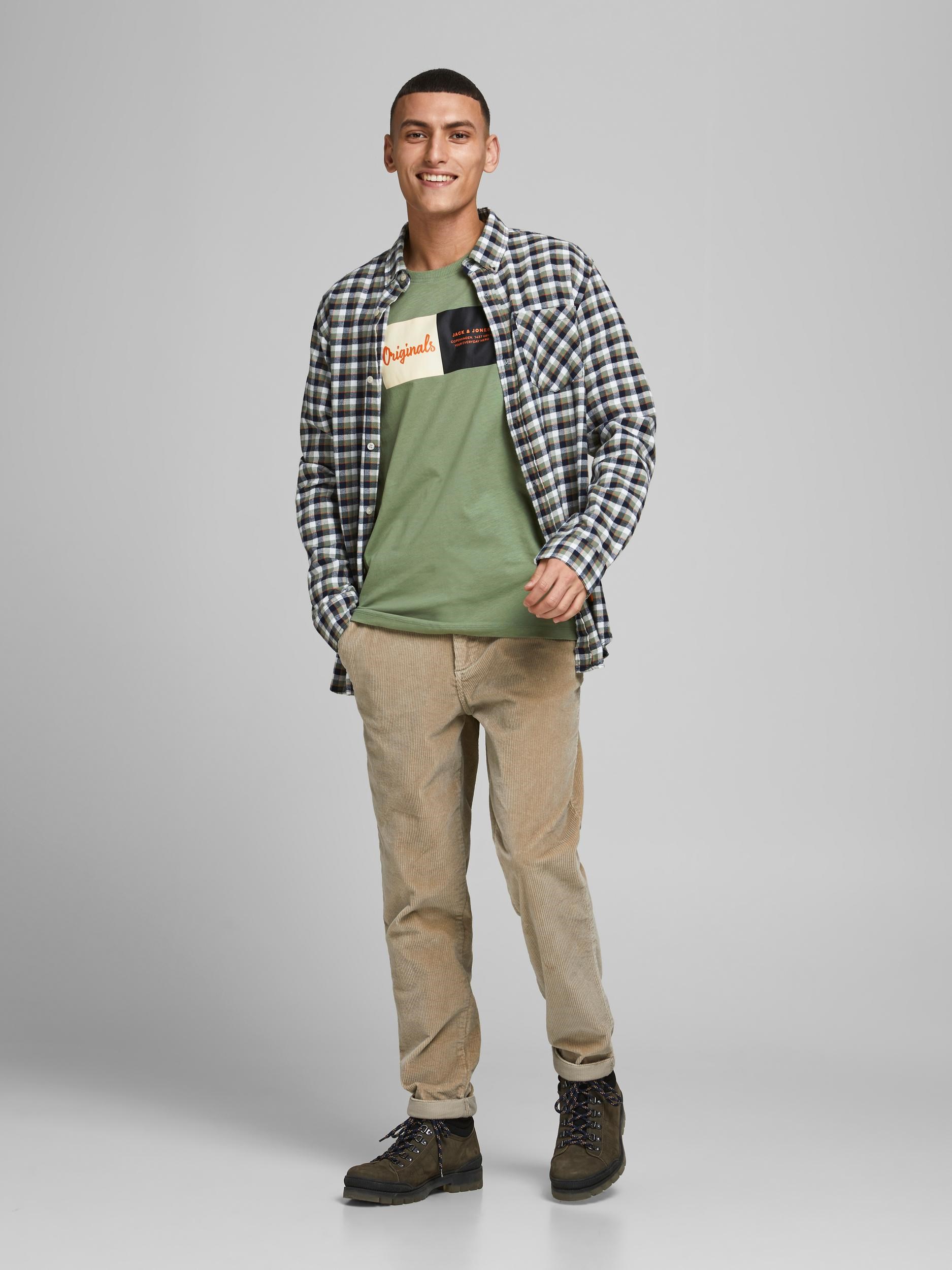 Jack Jones Erkek T-Shirt 12185595 Sea Spray