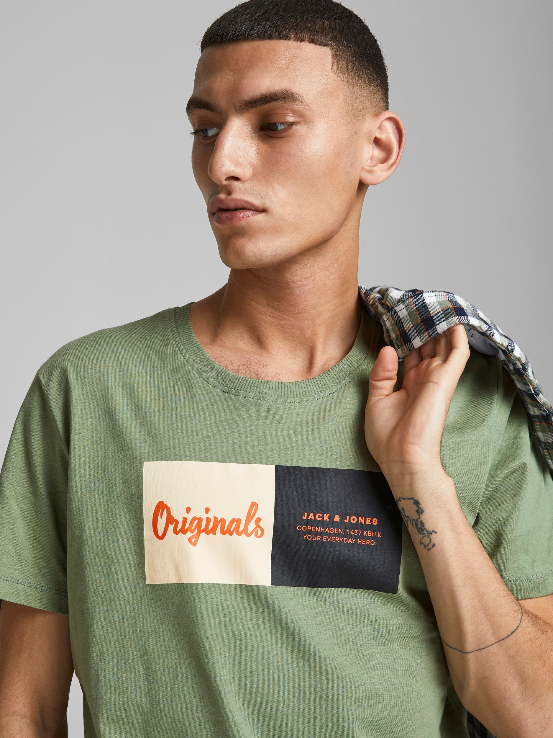 Jack Jones Erkek T-Shirt 12185595 Sea Spray
