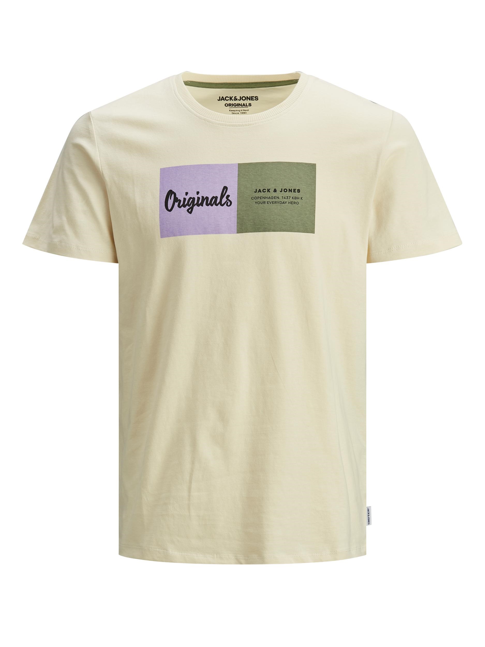 Jack Jones Erkek T-Shirt 12185595 Seedpearl