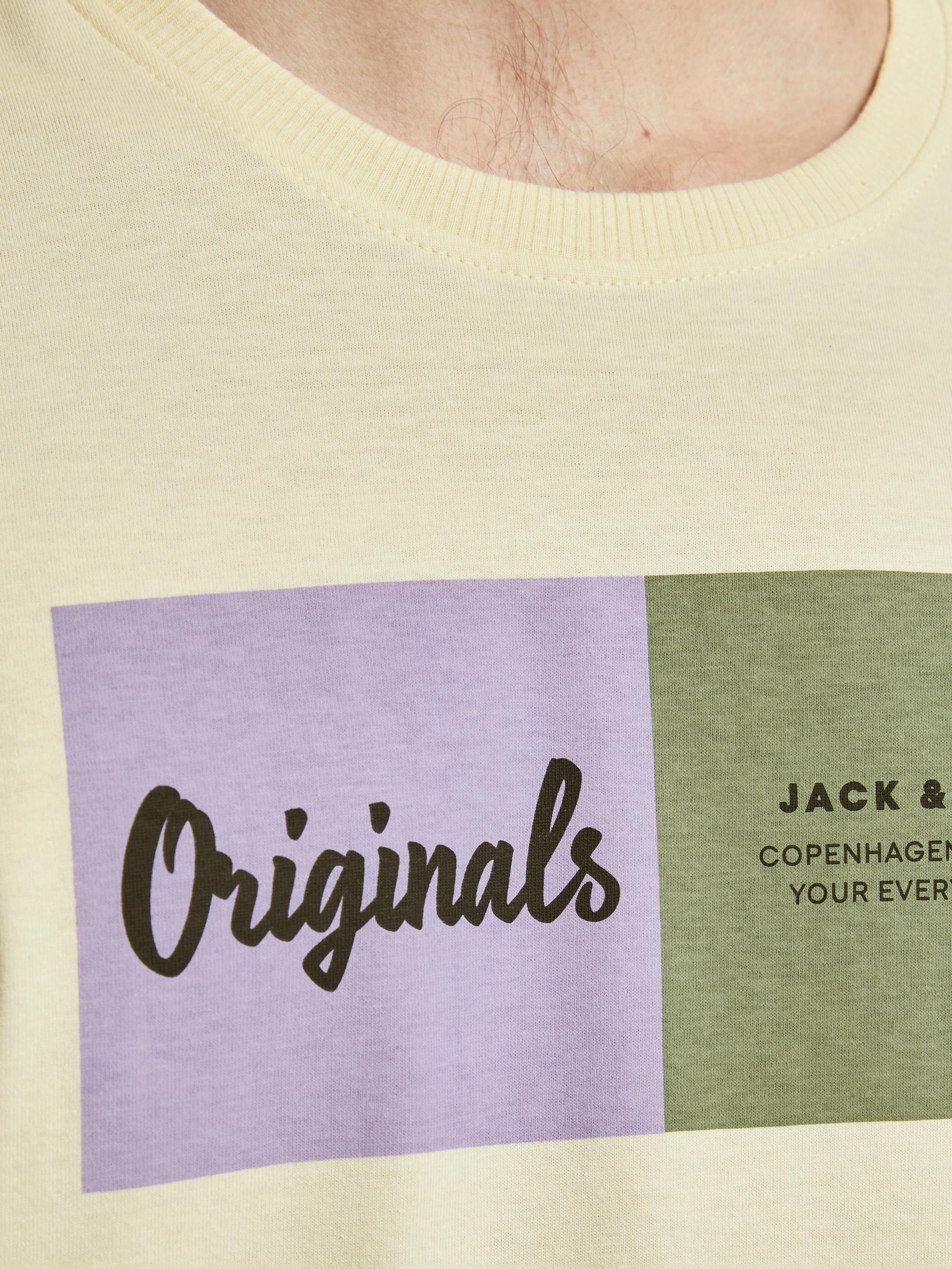 Jack Jones Erkek T-Shirt 12185595 Seedpearl