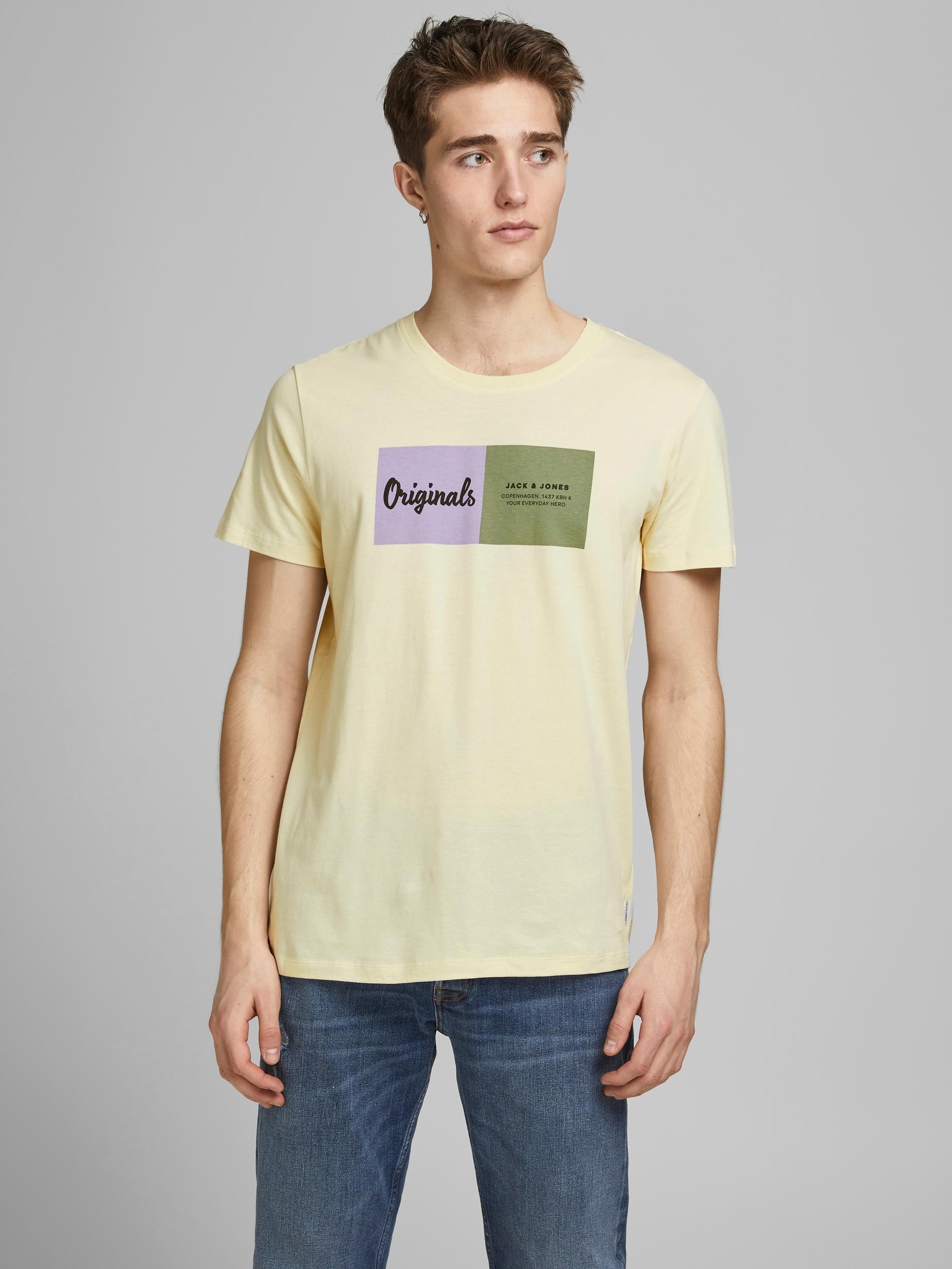Jack Jones Erkek T-Shirt 12185595 Seedpearl
