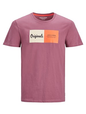 Jack Jones Erkek T-Shirt 12185595 Hawthorn Rose