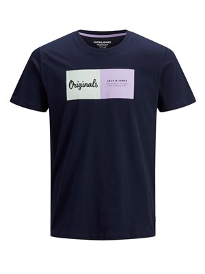 Jack Jones Erkek T-Shirt 12185595 Navy Blazer